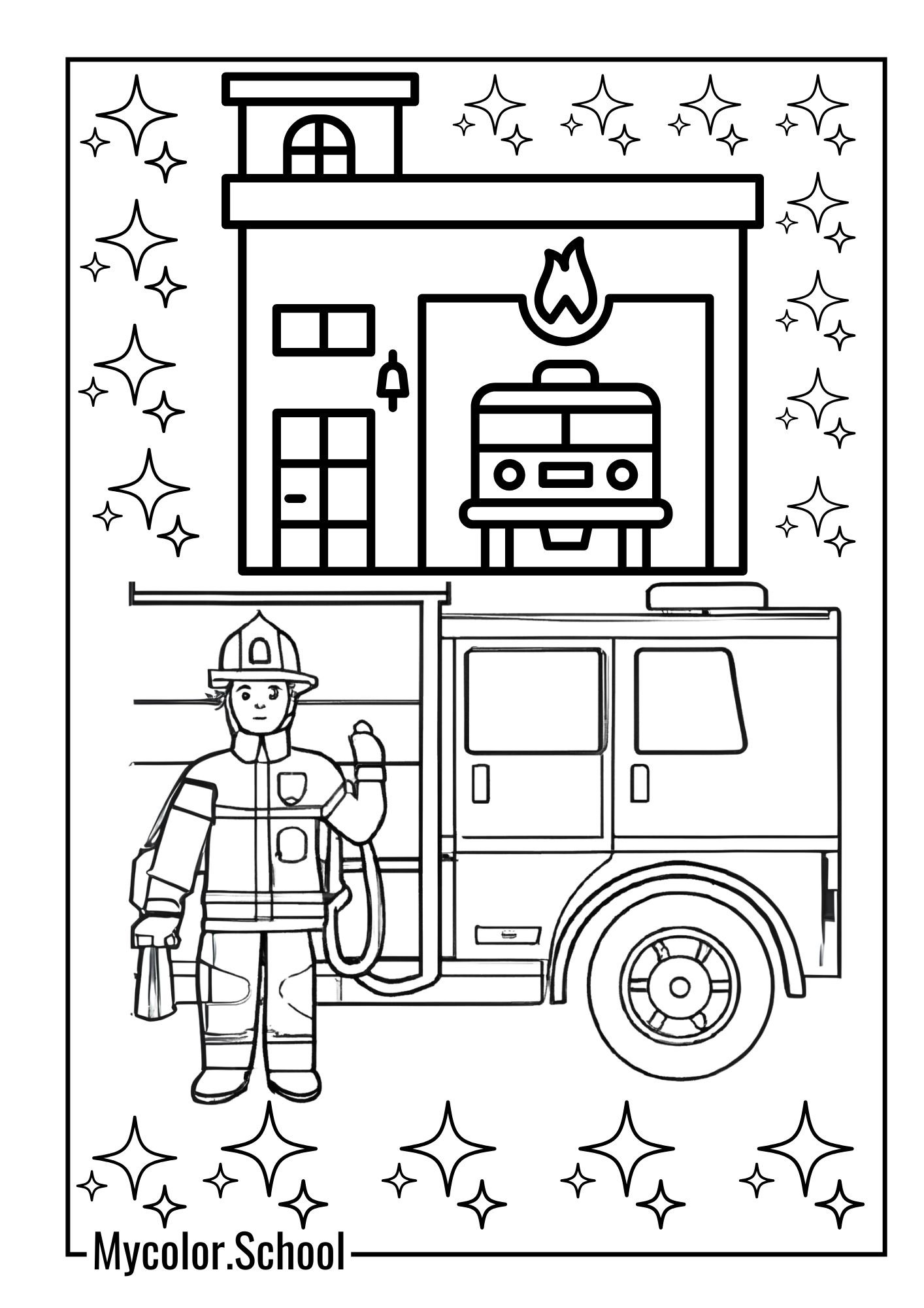 Firefighter Coloring Pages Best Man