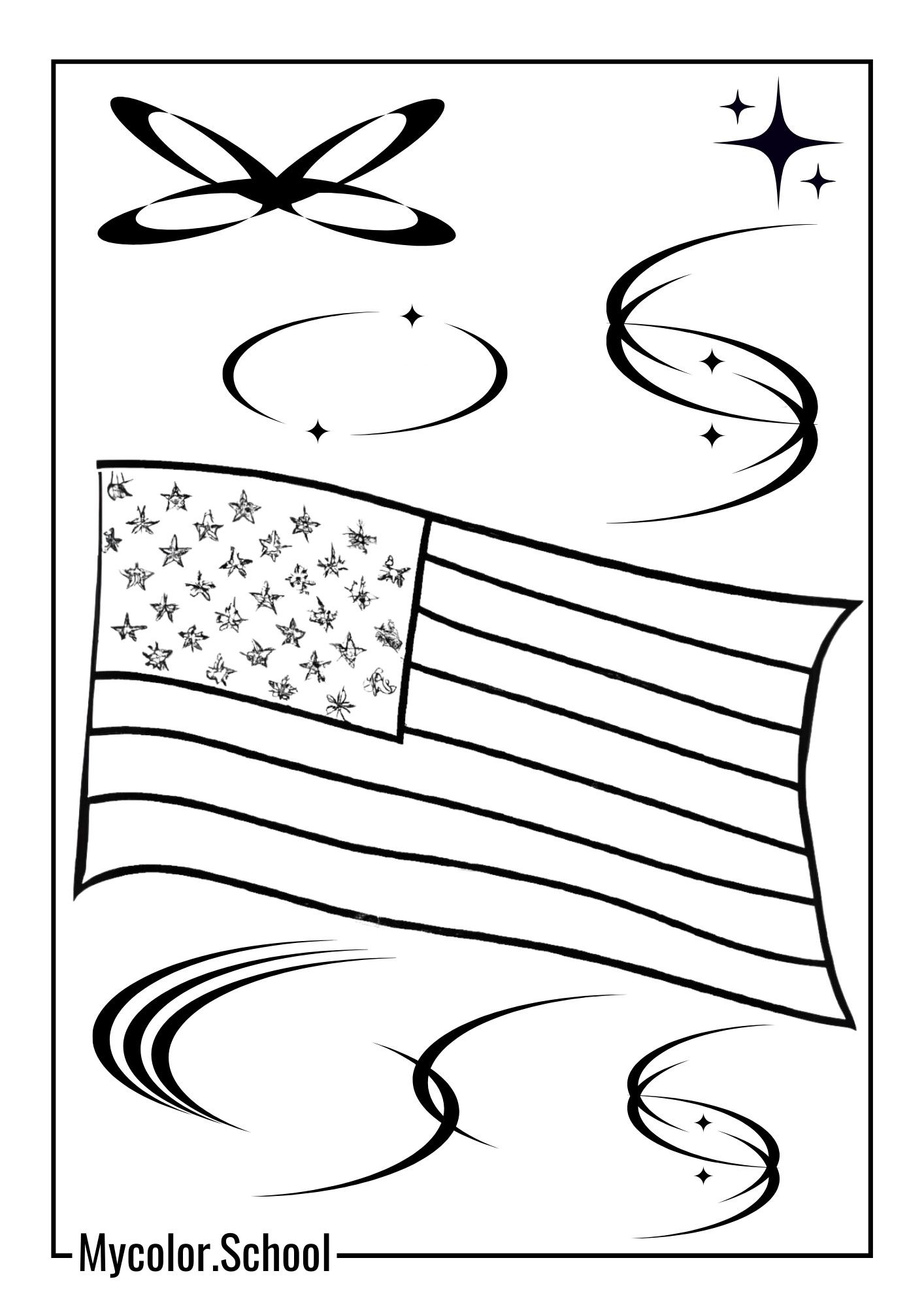 Flag Coloring Pages American