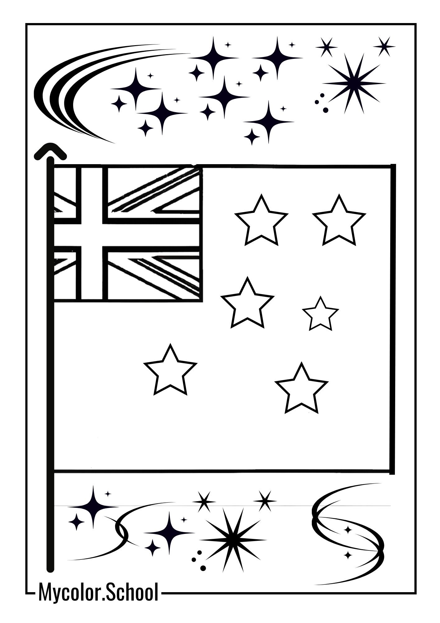 Flag Coloring Pages Australian Flag
