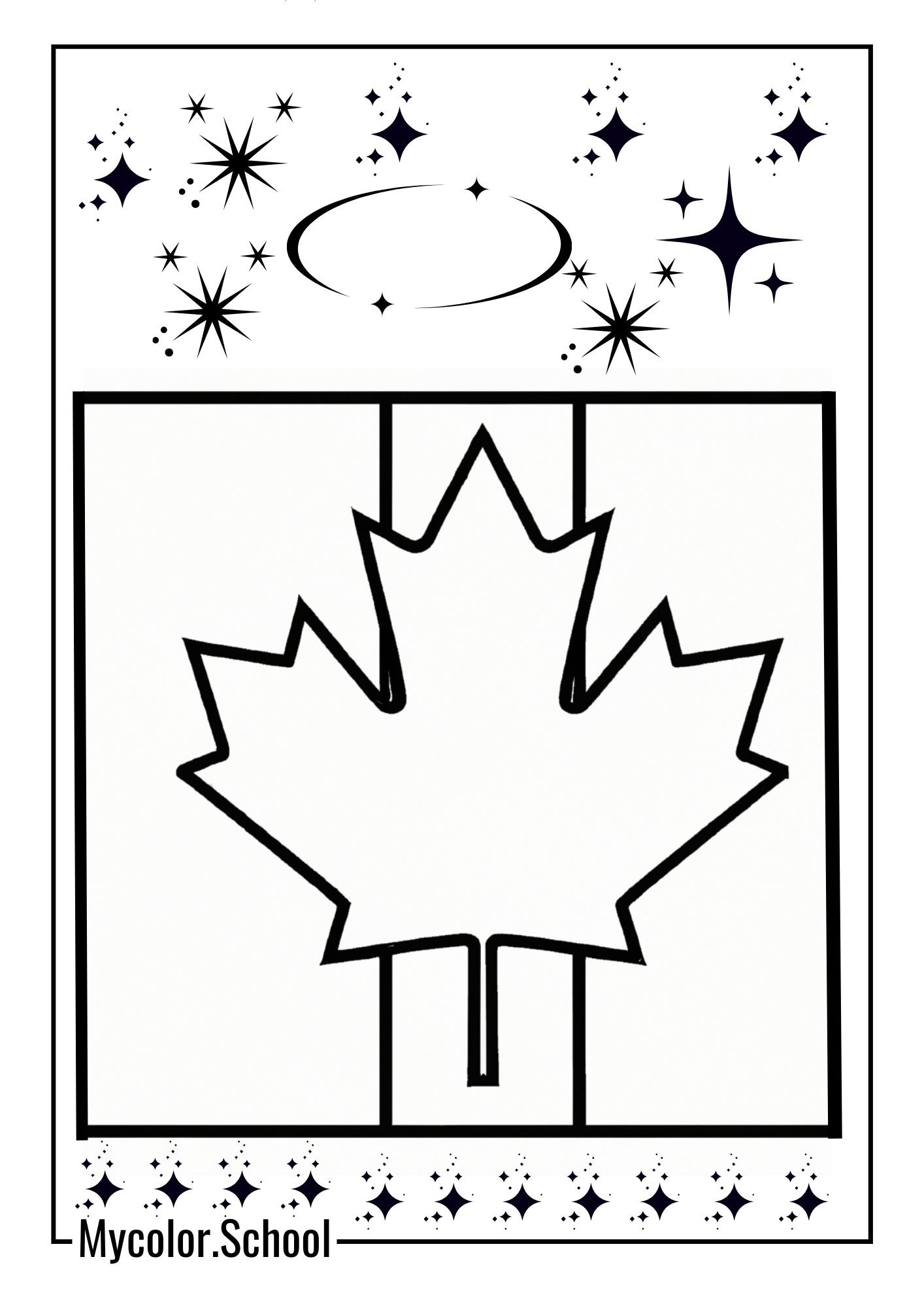 Flag Coloring Pages Canadian Flag