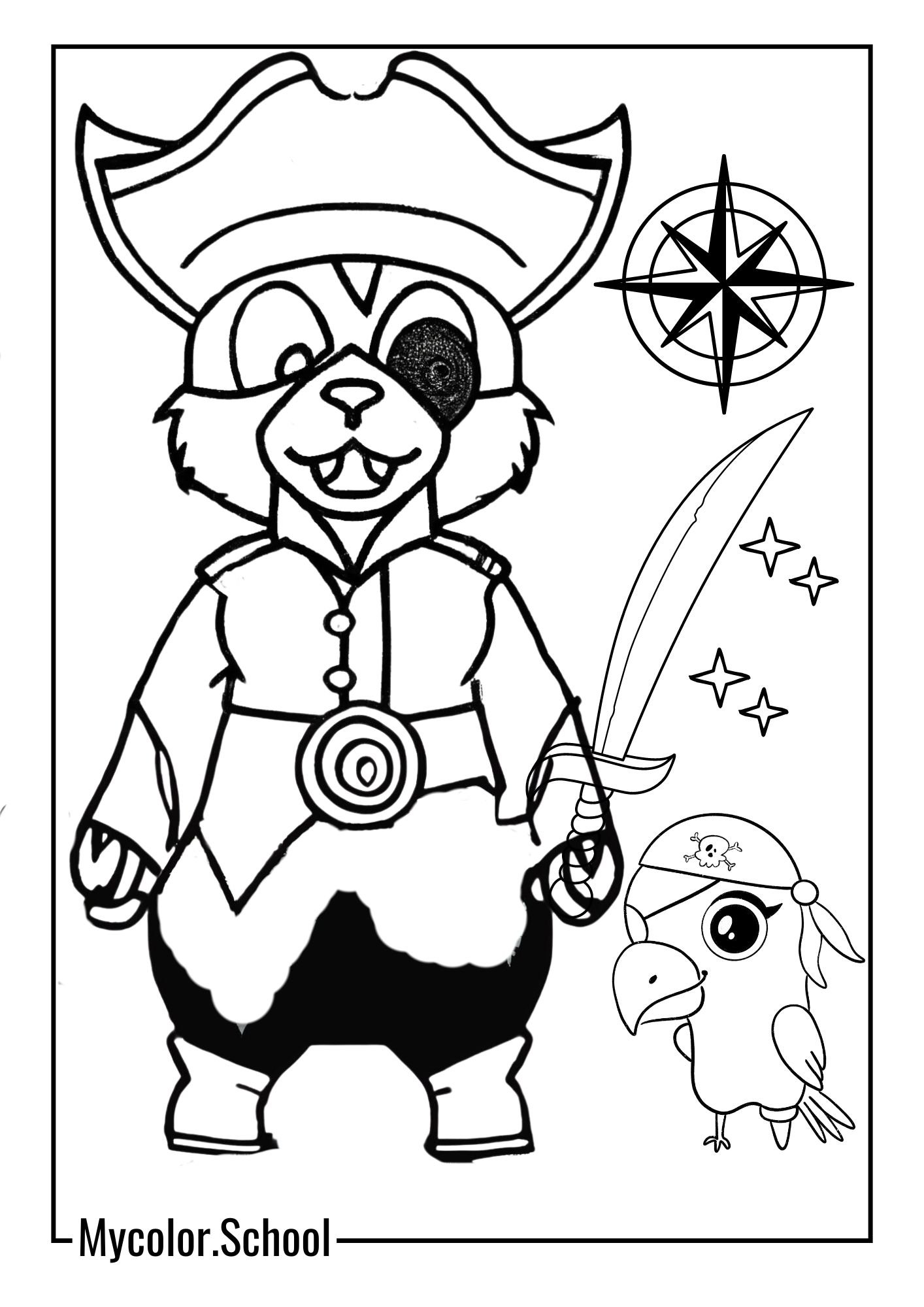 Fnaf Coloring Pages Foxy the Pirate Fox