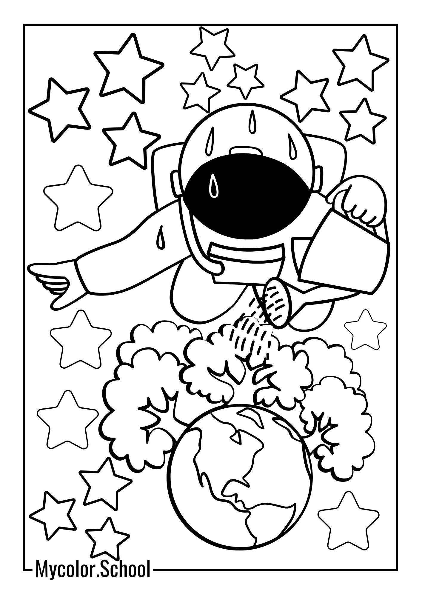 Galaxy Coloring Pages stunning scene
