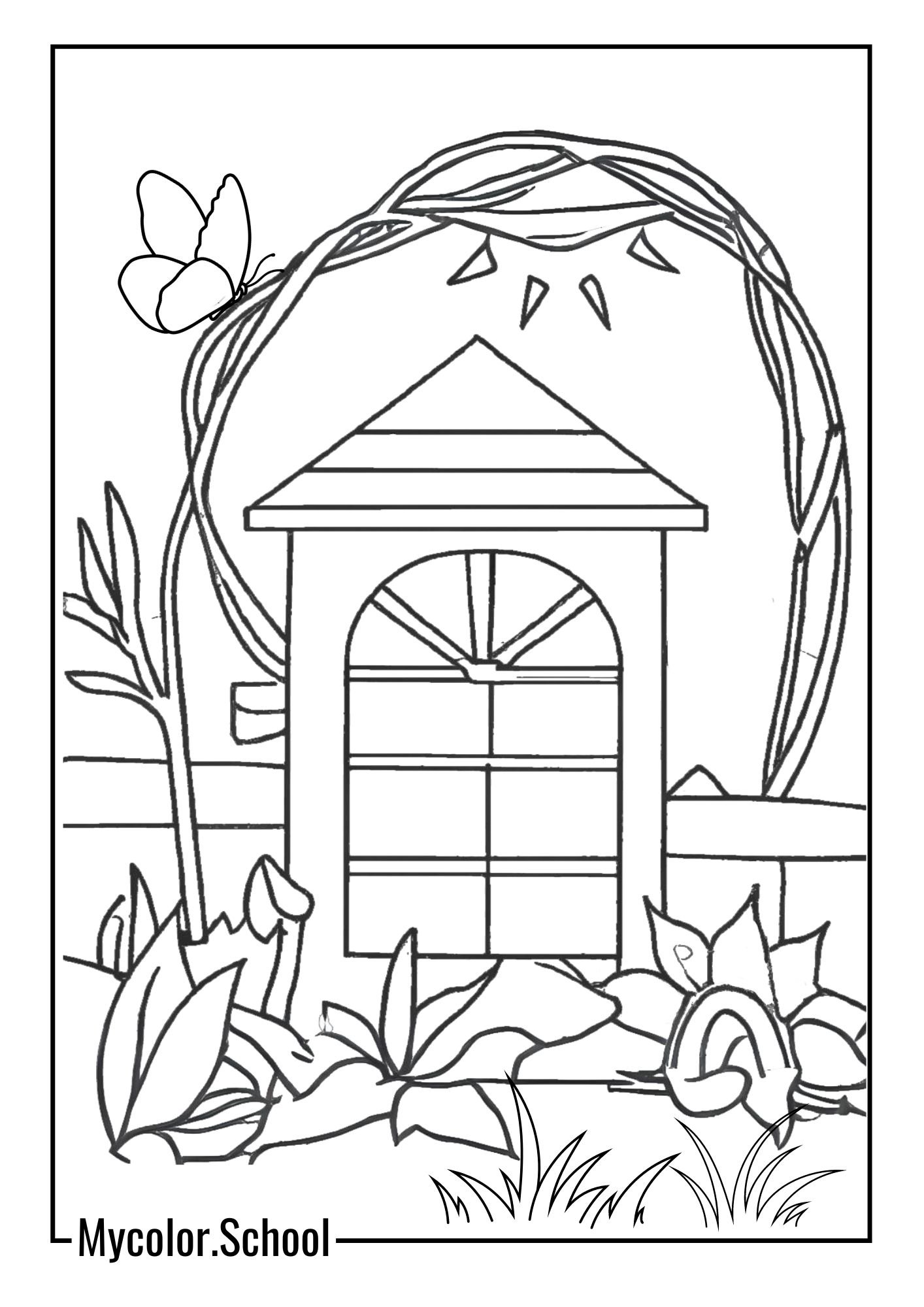 Garden Coloring Pages simple garden