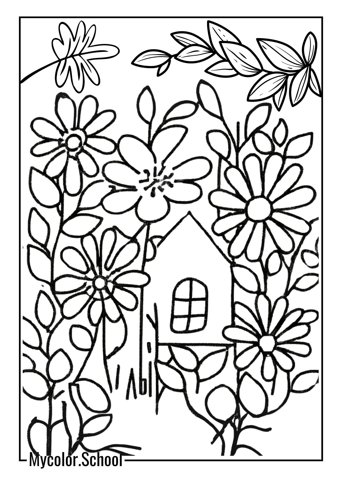 Garden Coloring Pages cute garden