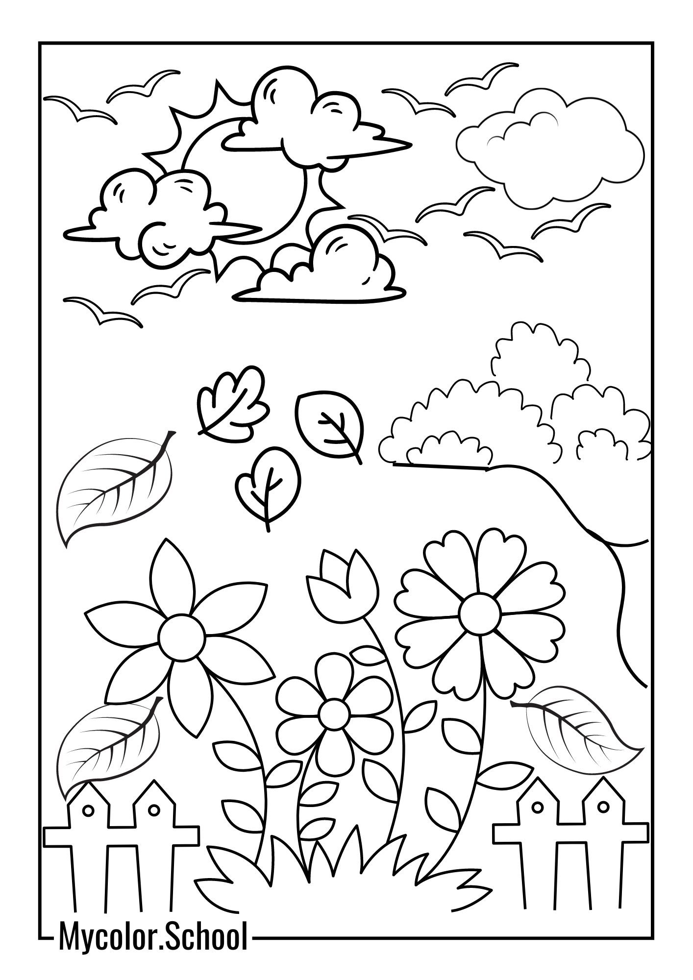 Garden Coloring Pages beautiful garden