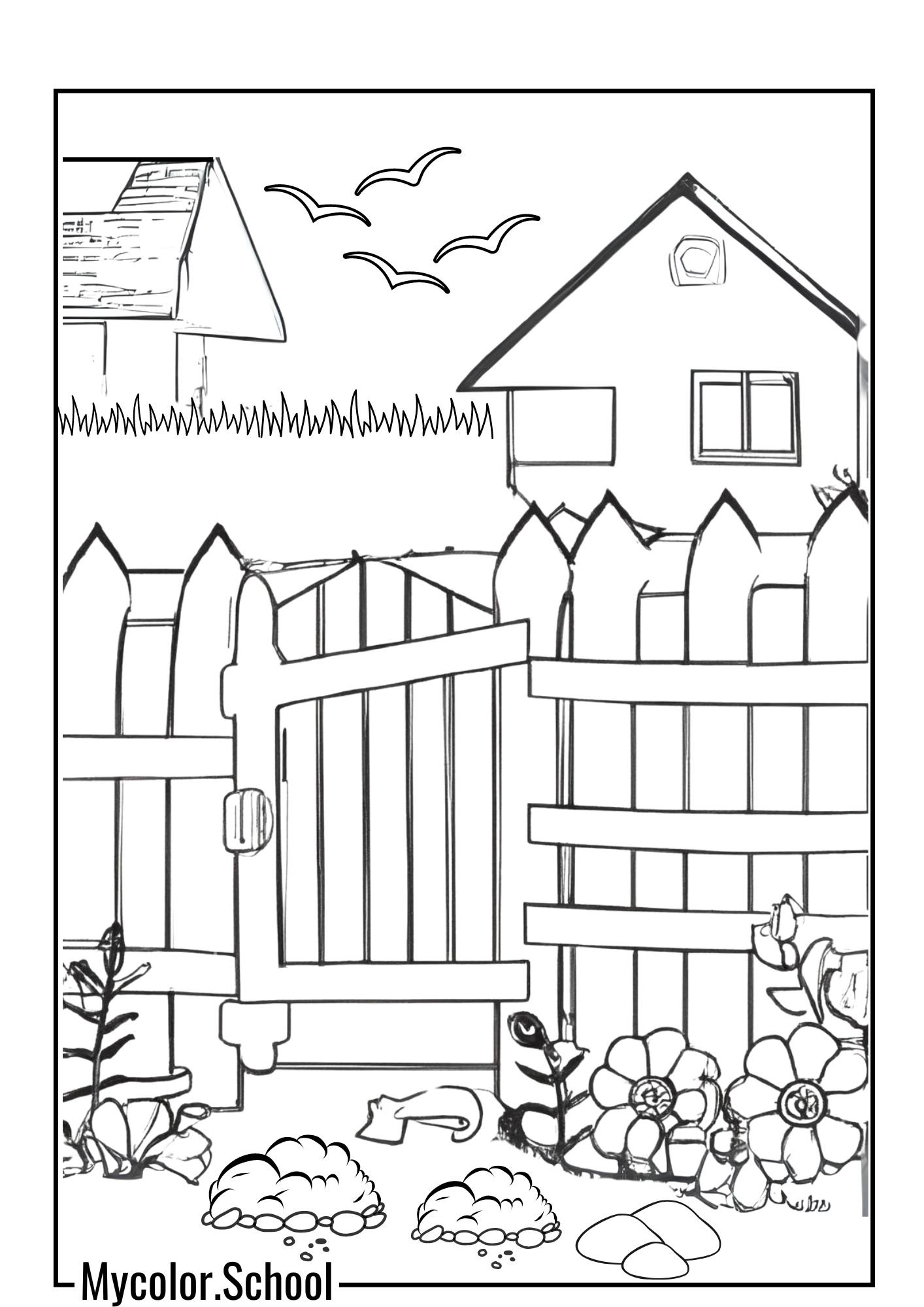 Garden Coloring Pages Beatiful nature of garden