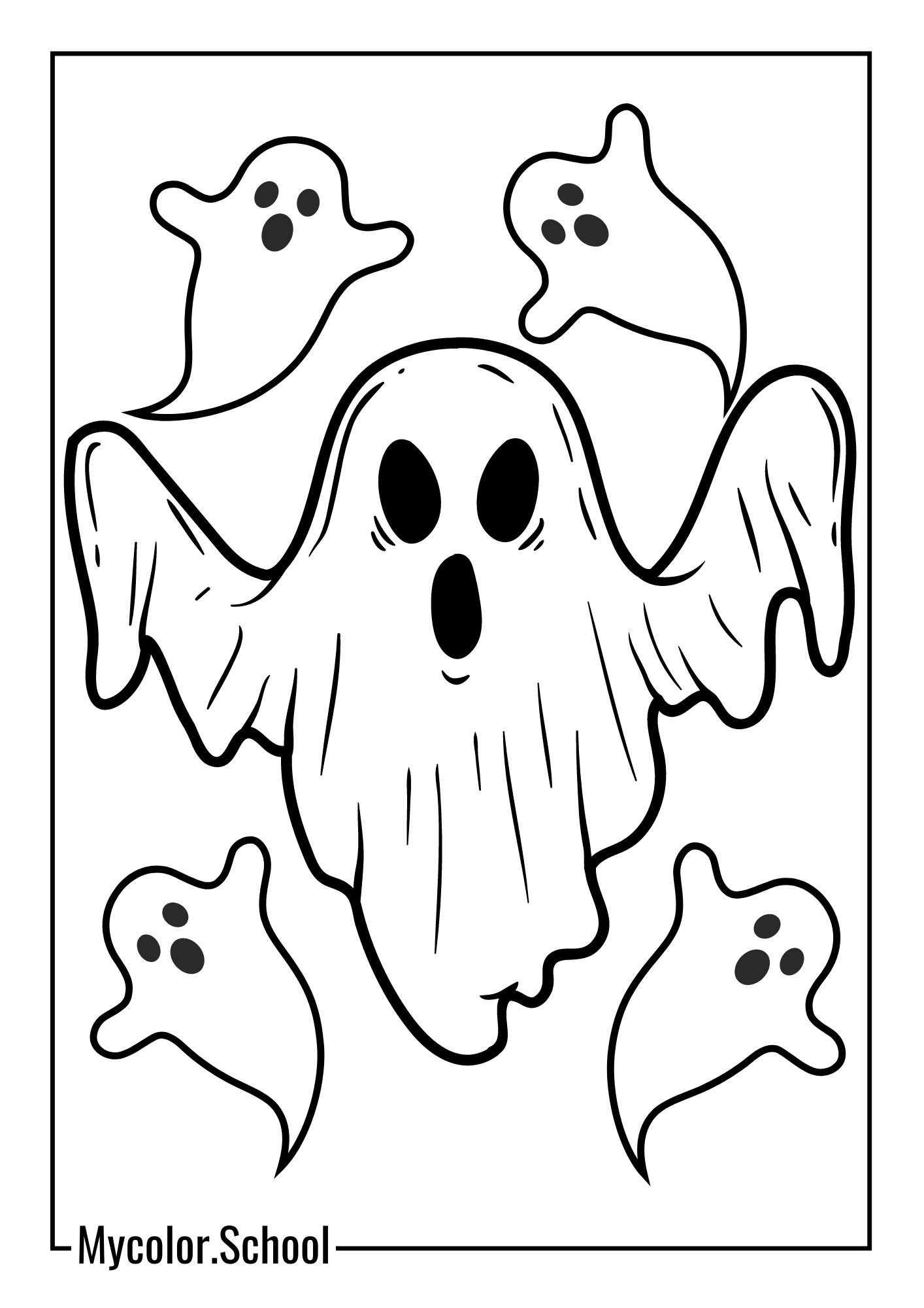 Ghost Coloring Pages adorable ghost