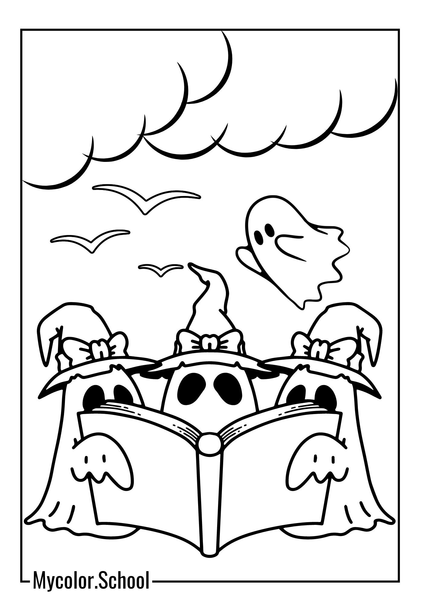 Ghost Coloring Pages friendship goals
