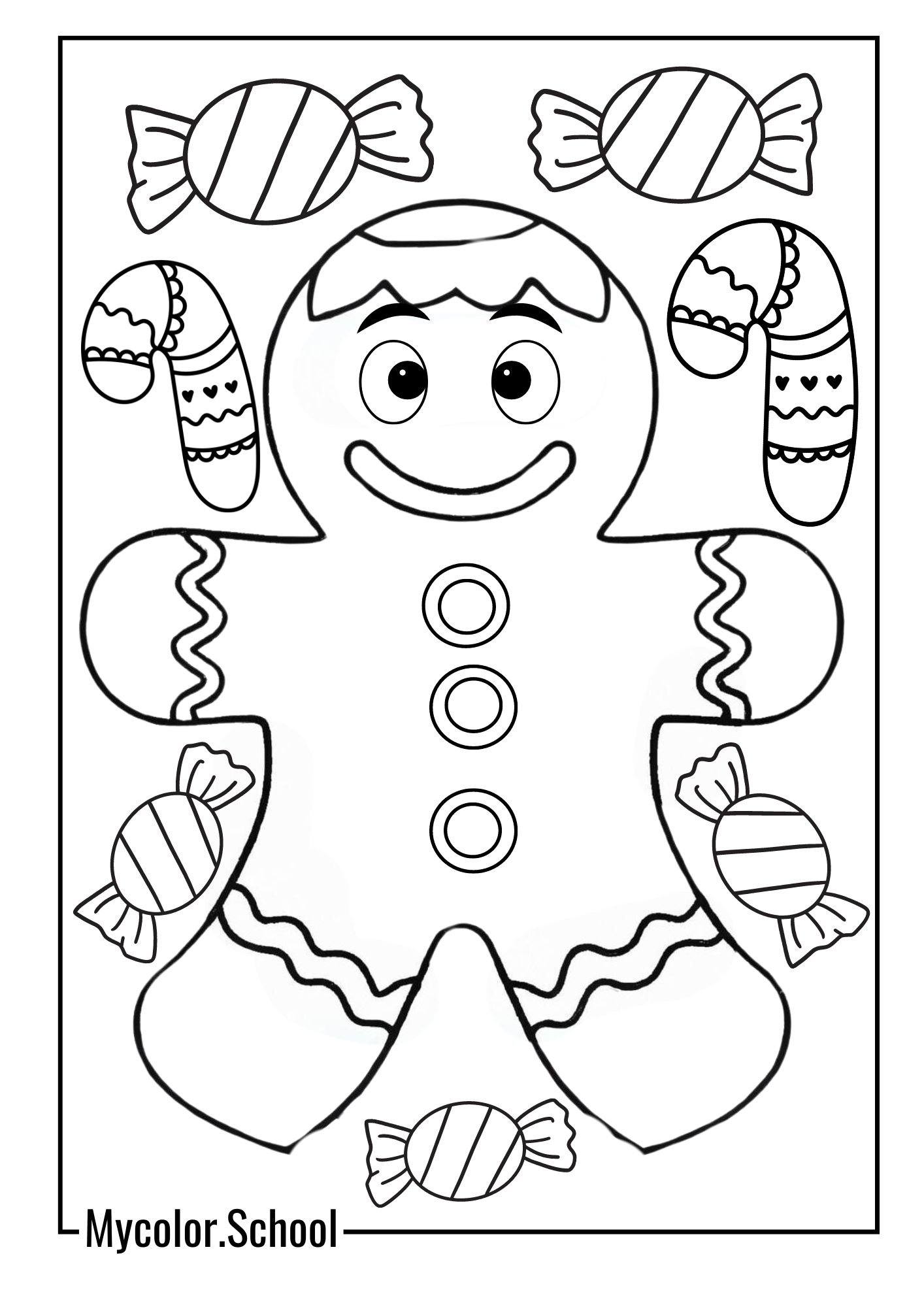 Gingerbread Coloring Pages adorable one
