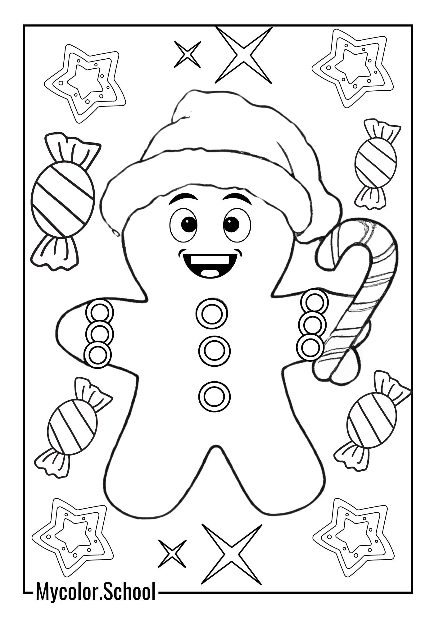 Gingerbread Coloring Pages cute one