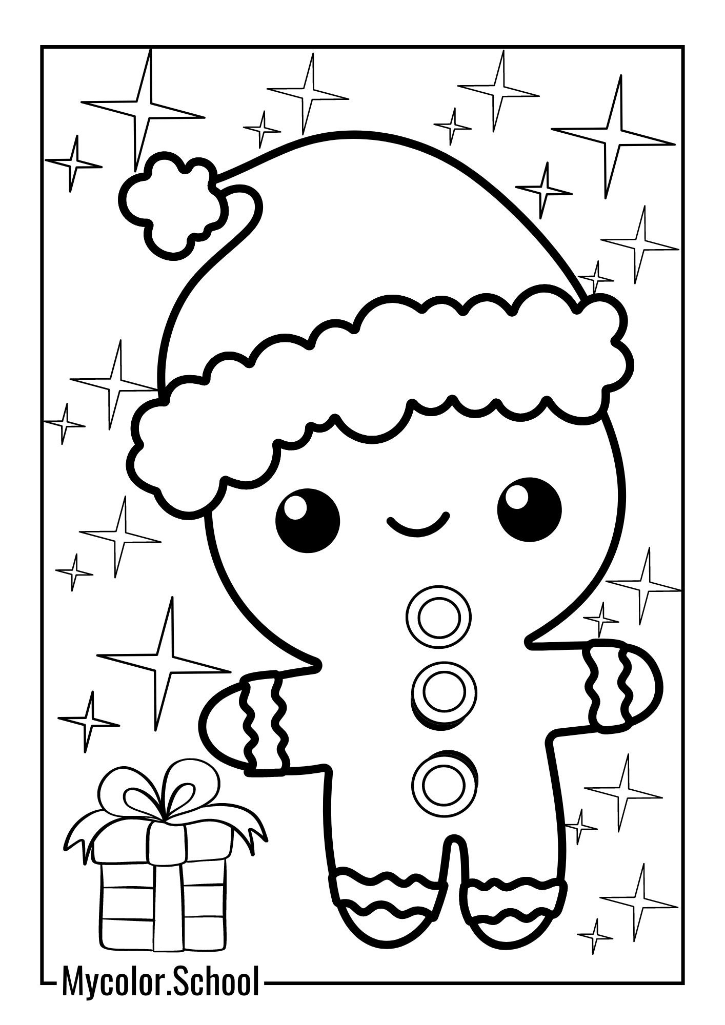 Gingerbread Coloring Pages cute one