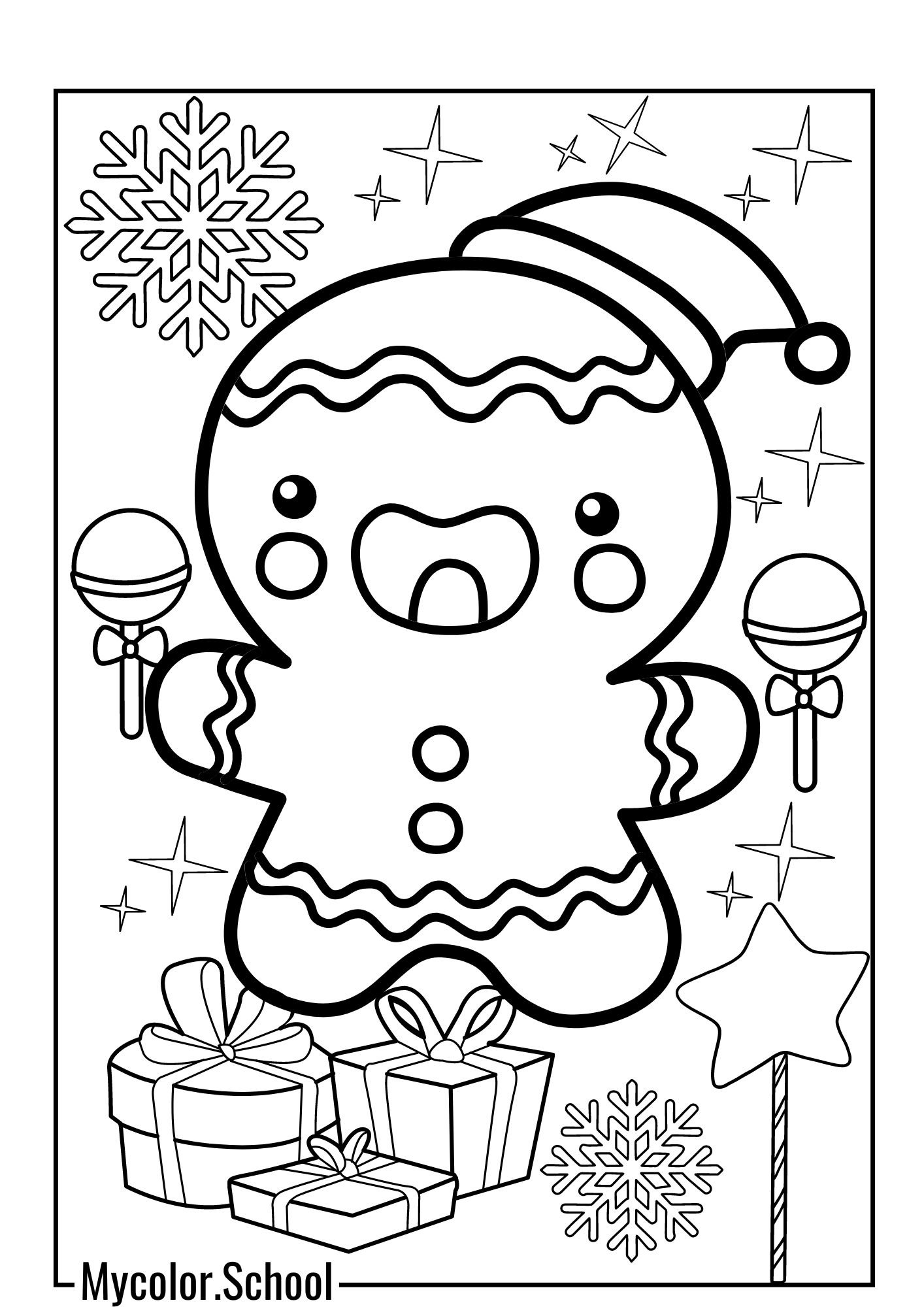 Gingerbread Coloring Pages funny one