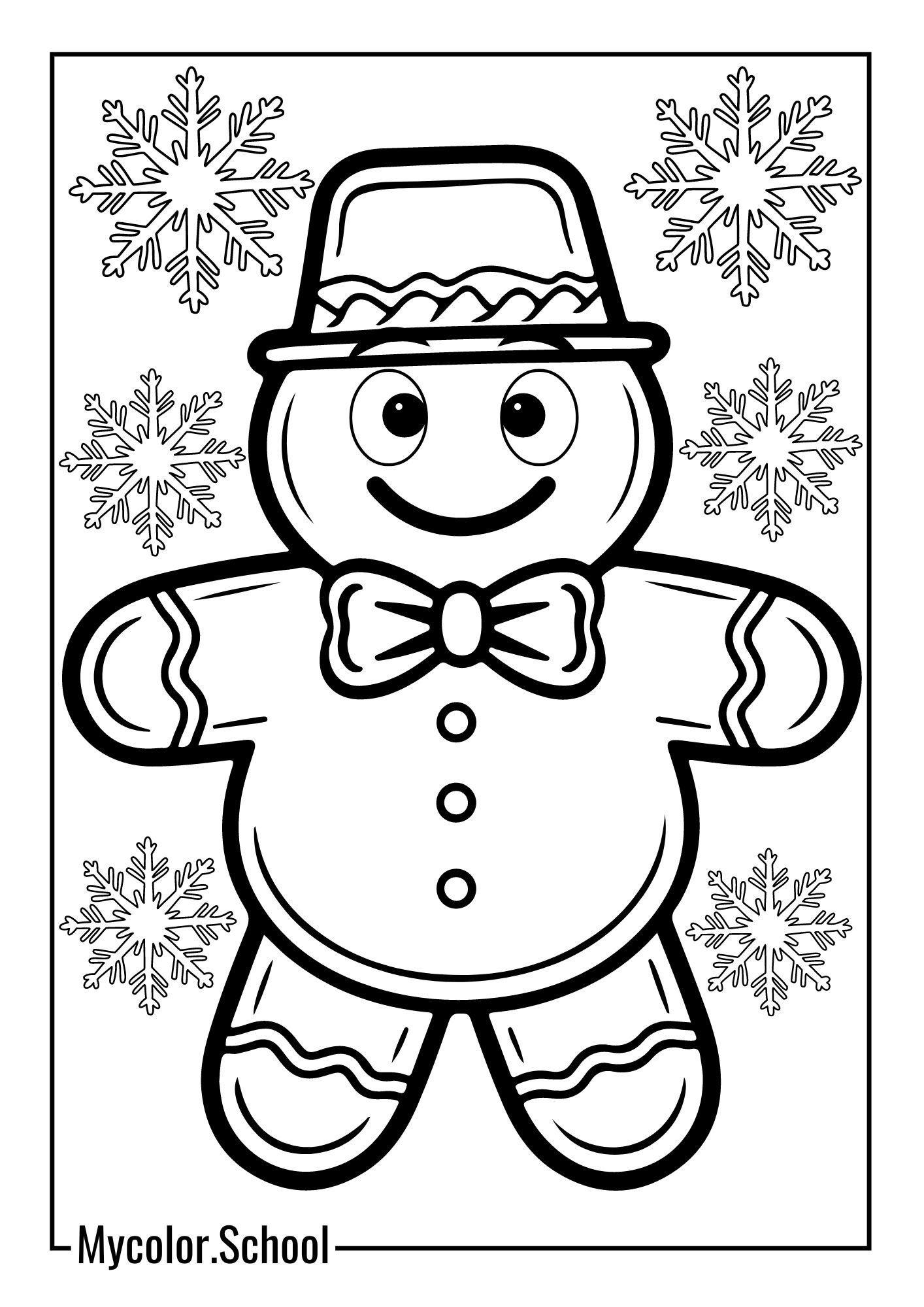 Gingerbread Coloring Pages happy one
