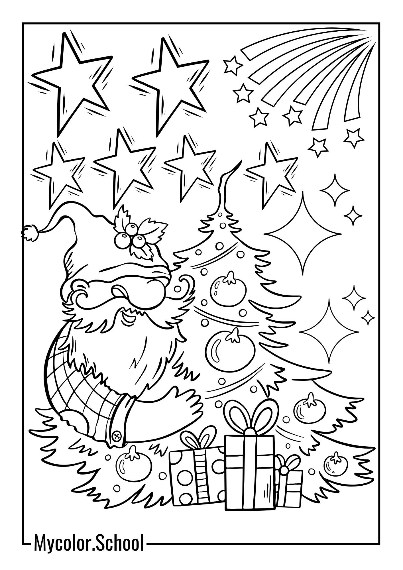 Gnome Coloring Pages cute Gnome