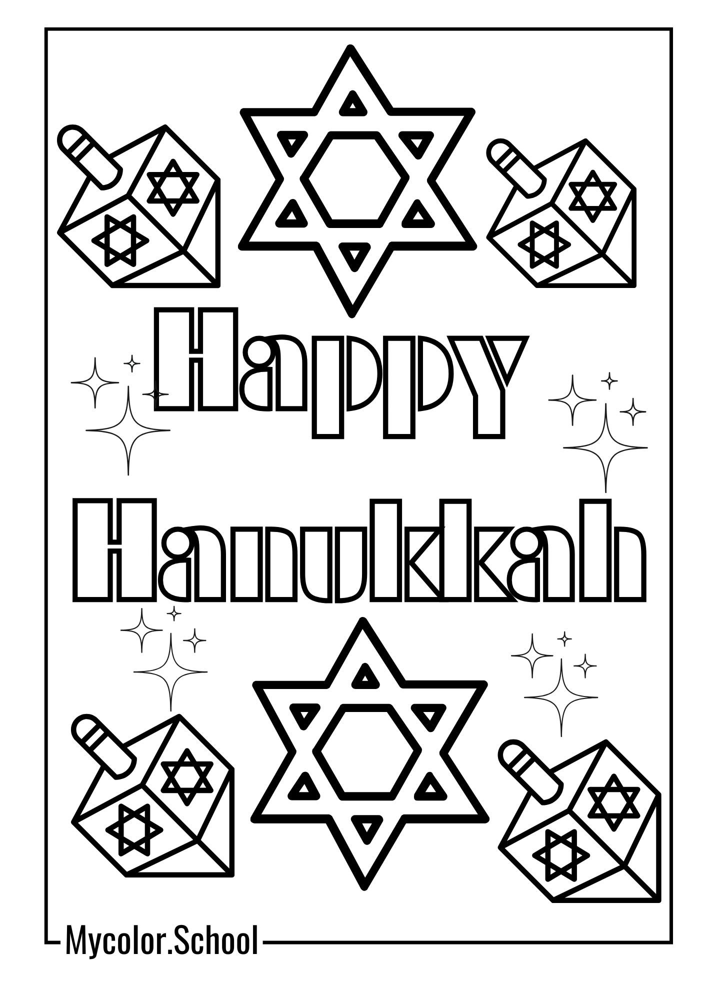 Hanukkah Coloring Pages Spiritual one