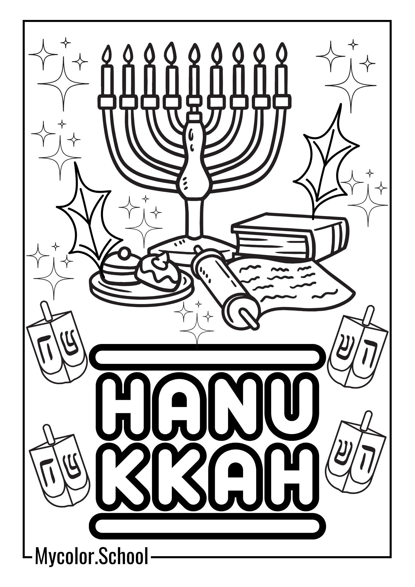 Hanukkah Coloring Pages Miraculous