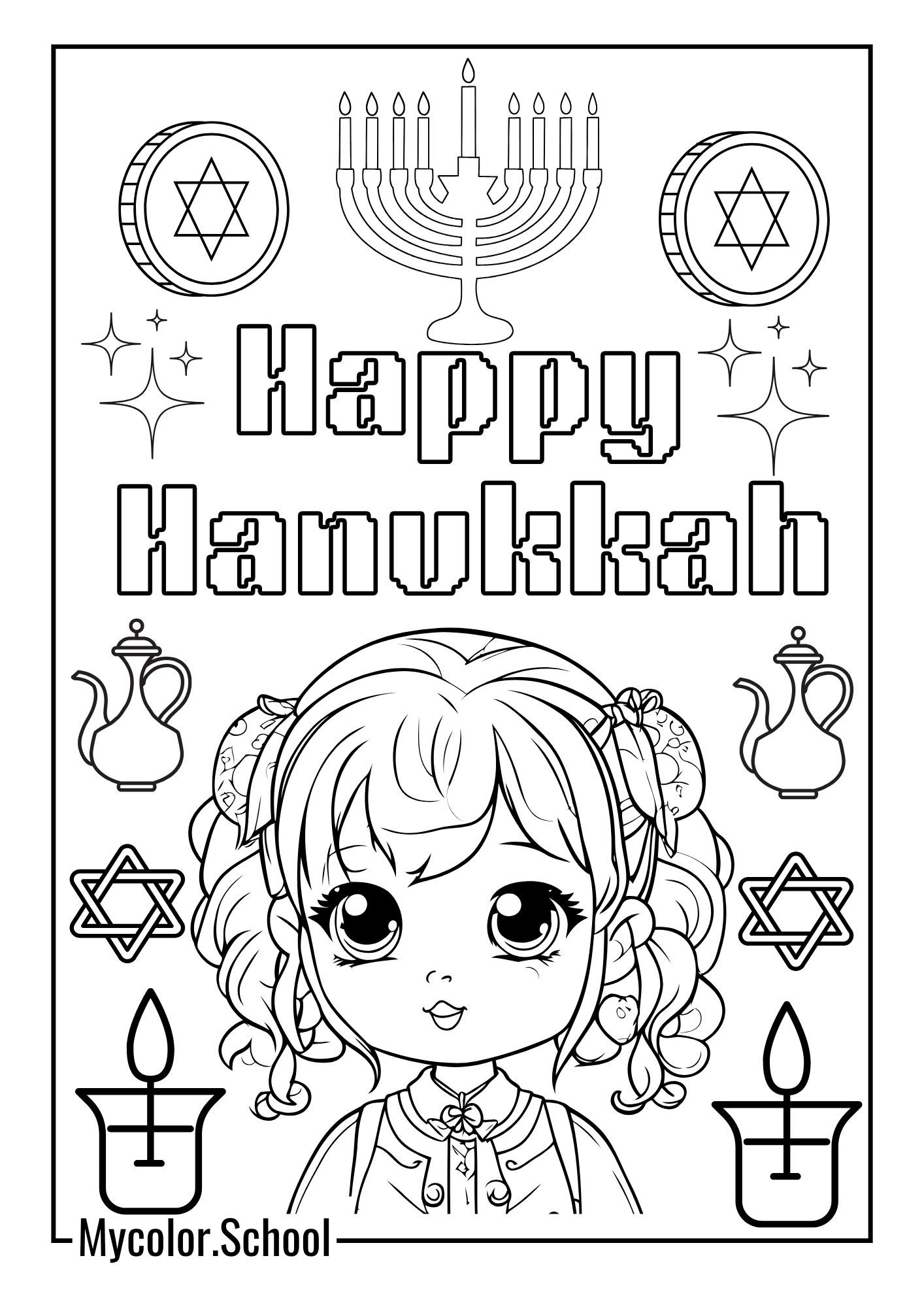 Hanukkah Coloring Pages Hopeful