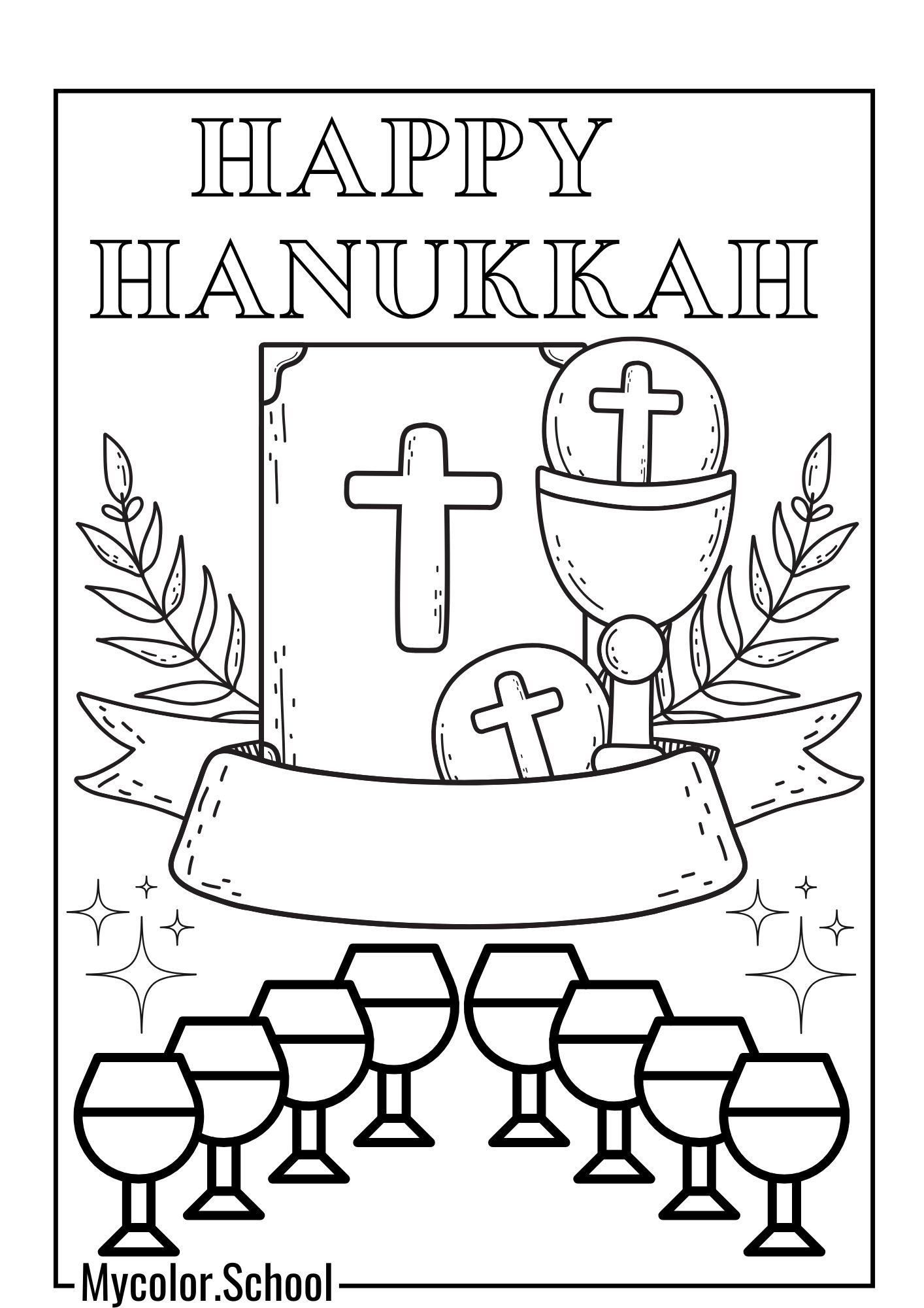 Hanukkah Coloring Pages Illuminated