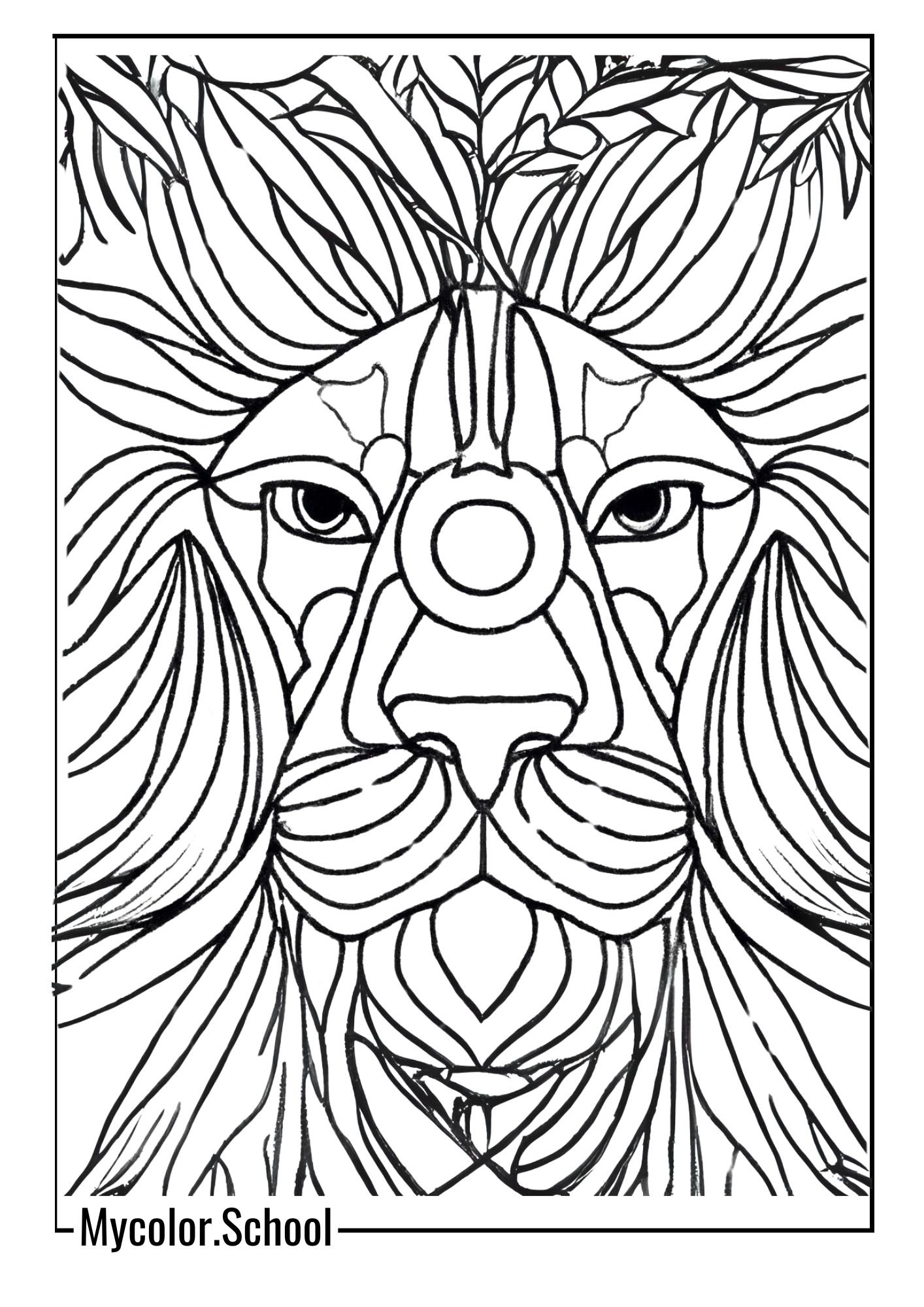 Hard Coloring Pages Coloring Pages Lion
