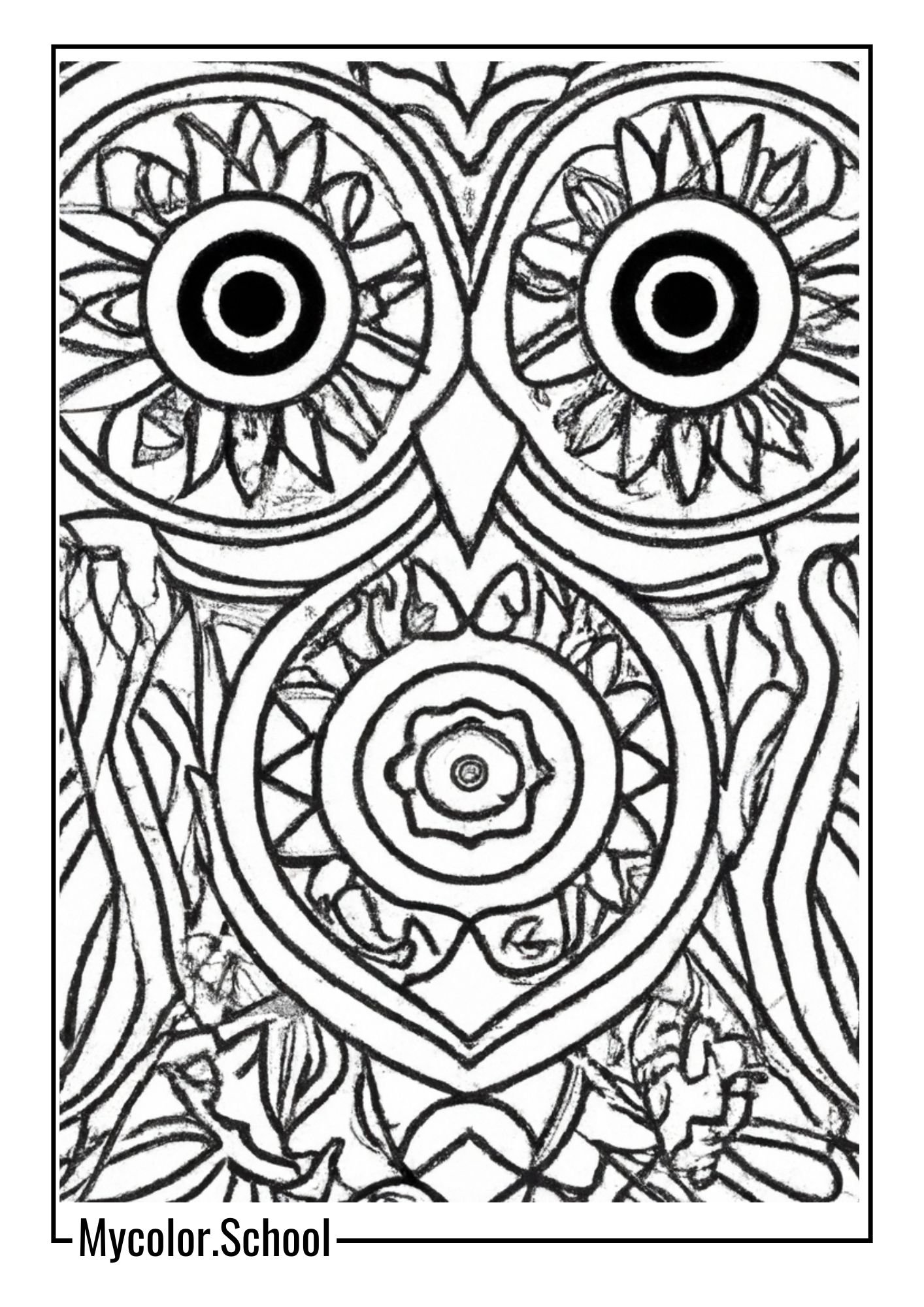 Hard Coloring Pages Coloring Pages Owl