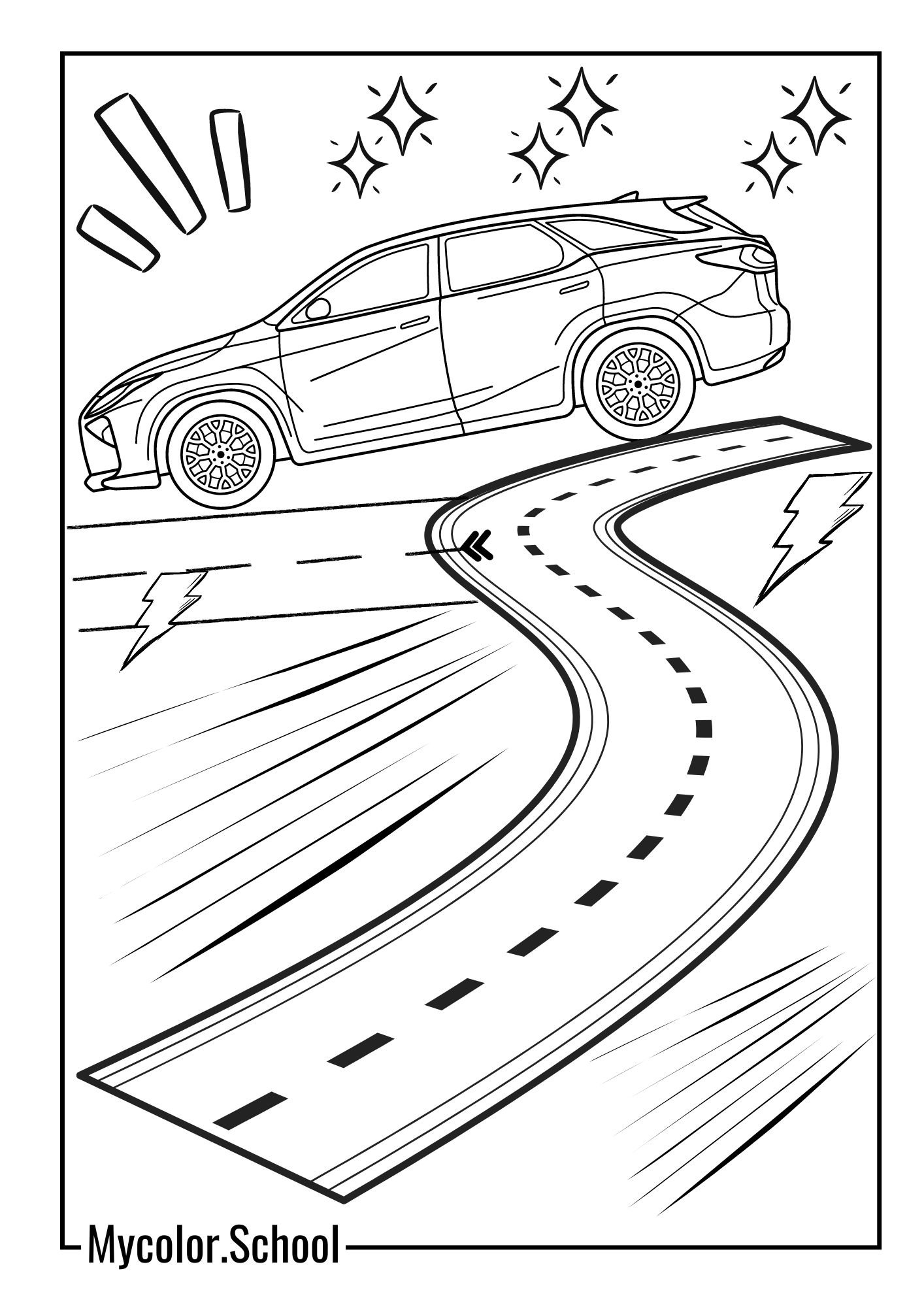 Hot Wheels Coloring Pages STUNNING CAR