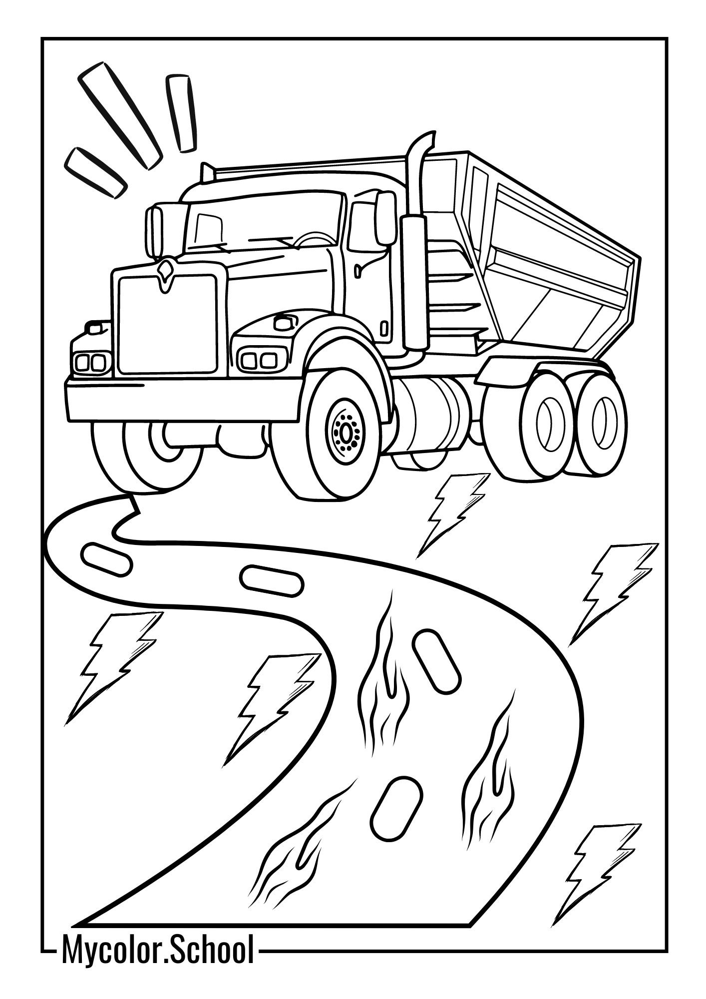 Hot Wheels Coloring Pages MONSTER CAR