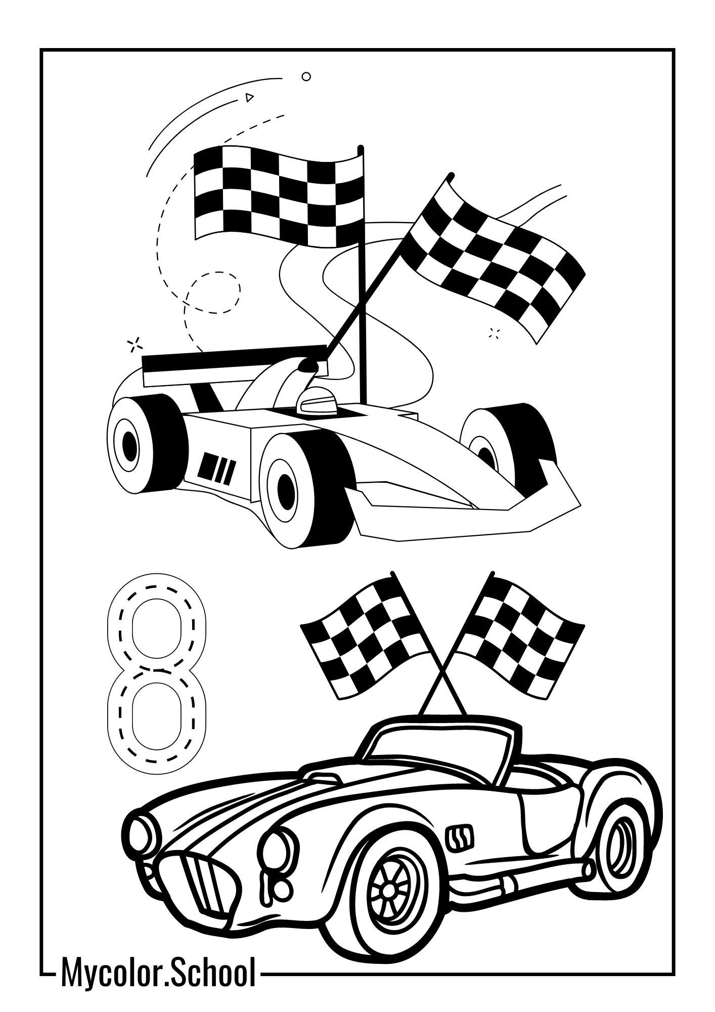 Hot Wheels Coloring Pages RACING CAR