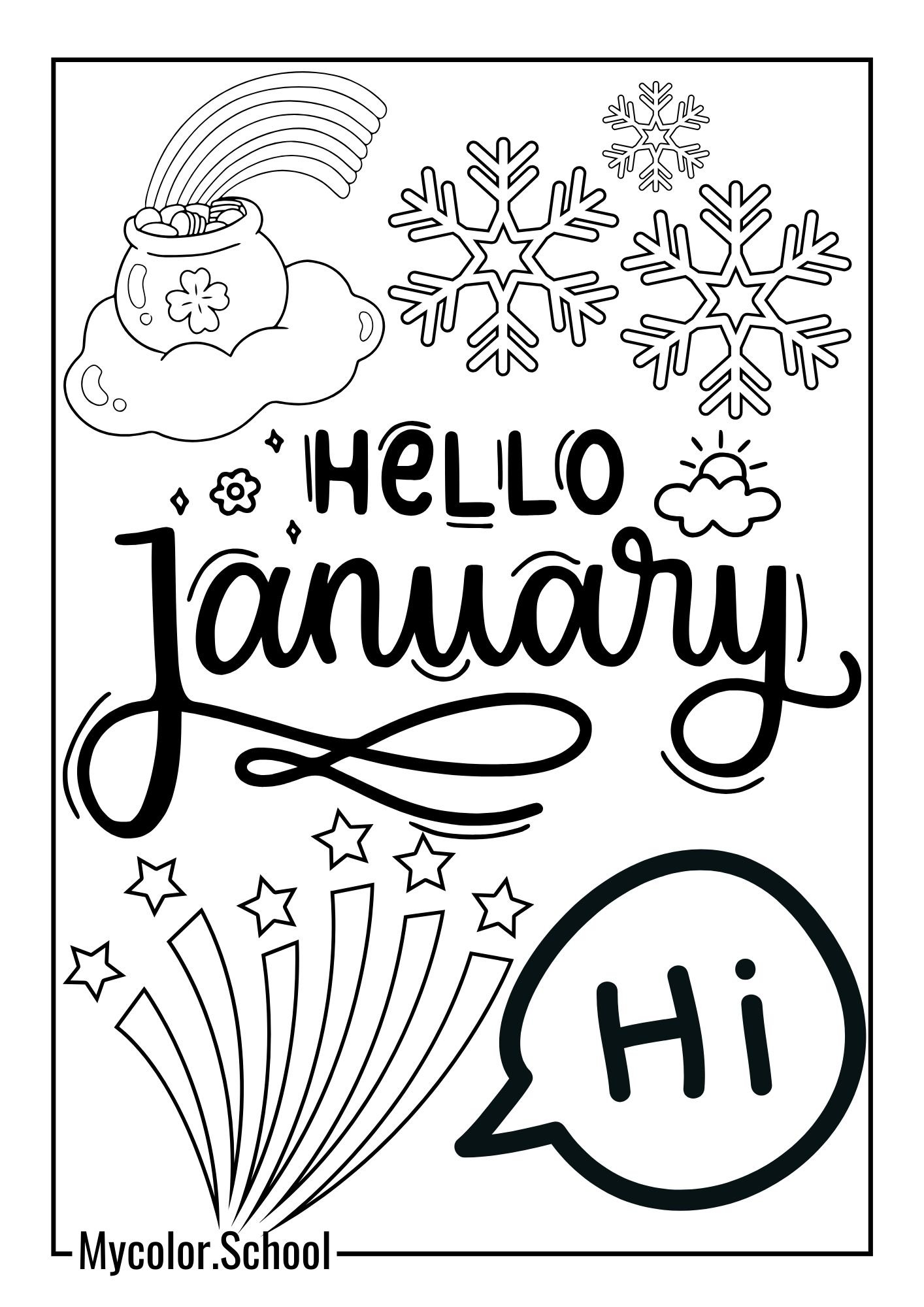 8 January Coloring Pages Coloring - January Coloring Pages 5