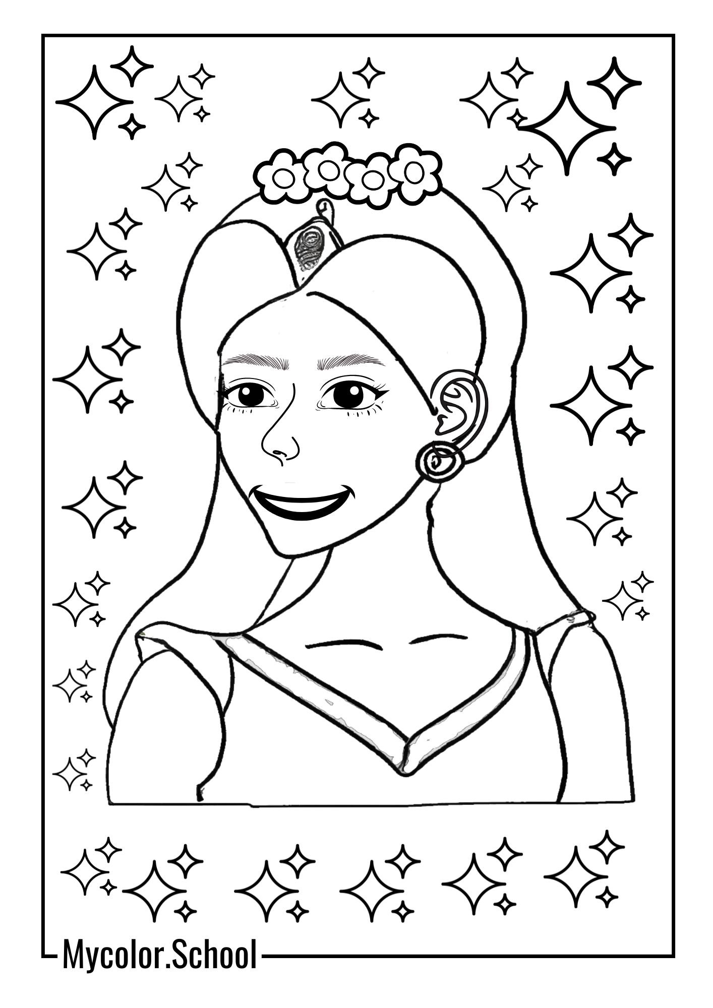 Jasmine Coloring Pages Princess Jasmine