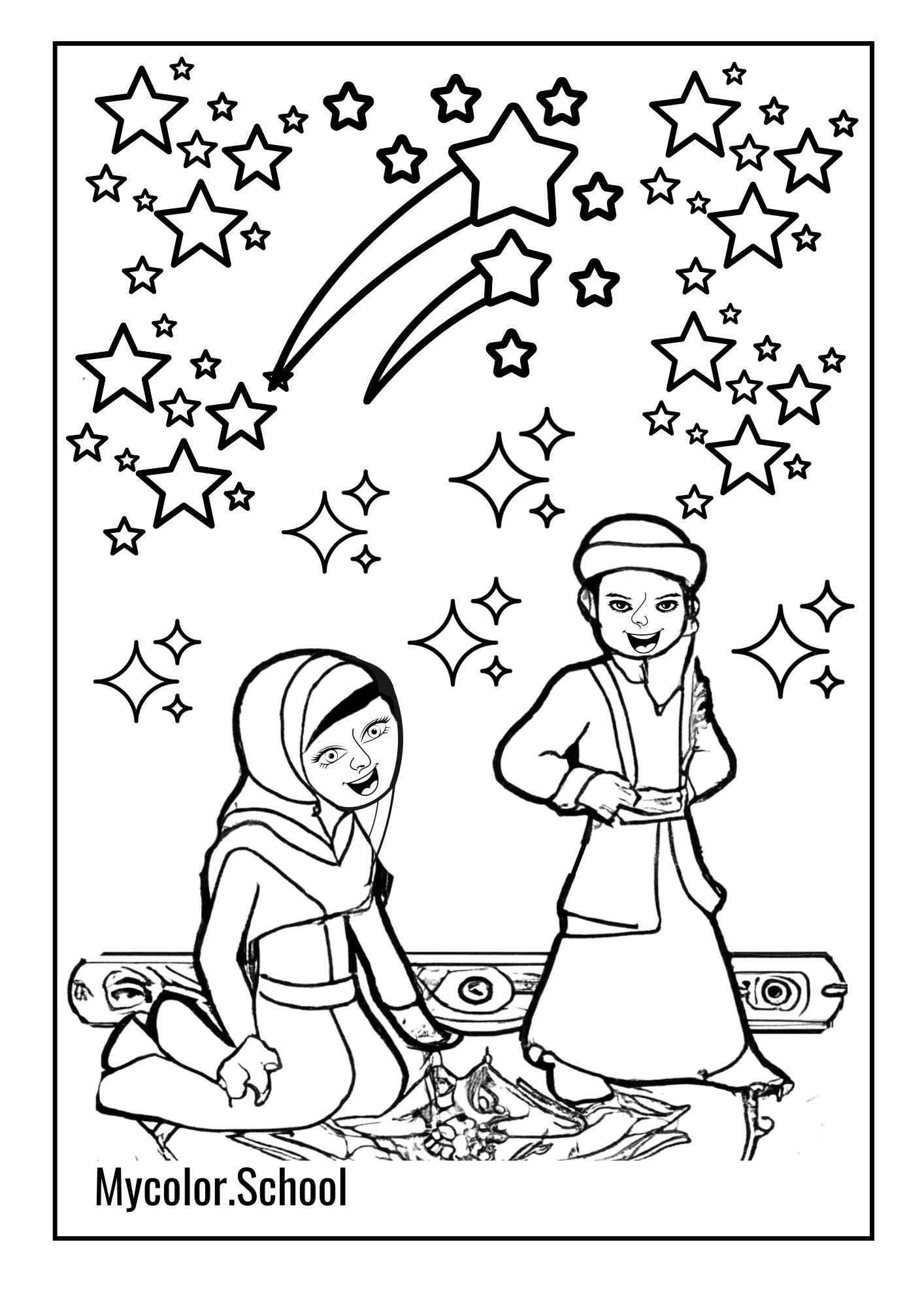 Jasmine Coloring Pages adorable scenery