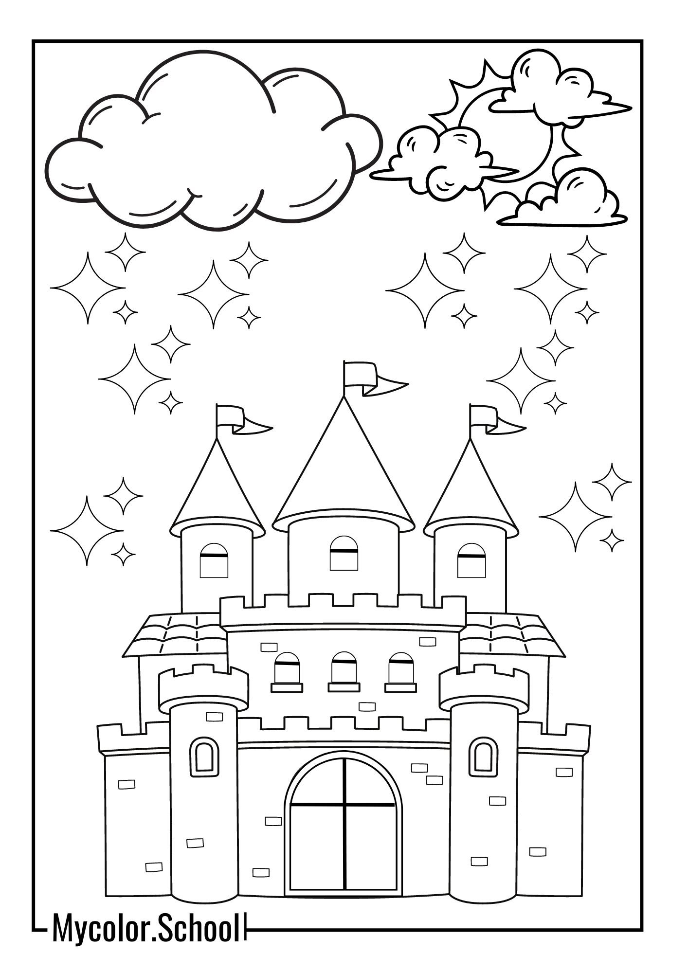 Jasmine Coloring Pages stunning castle
