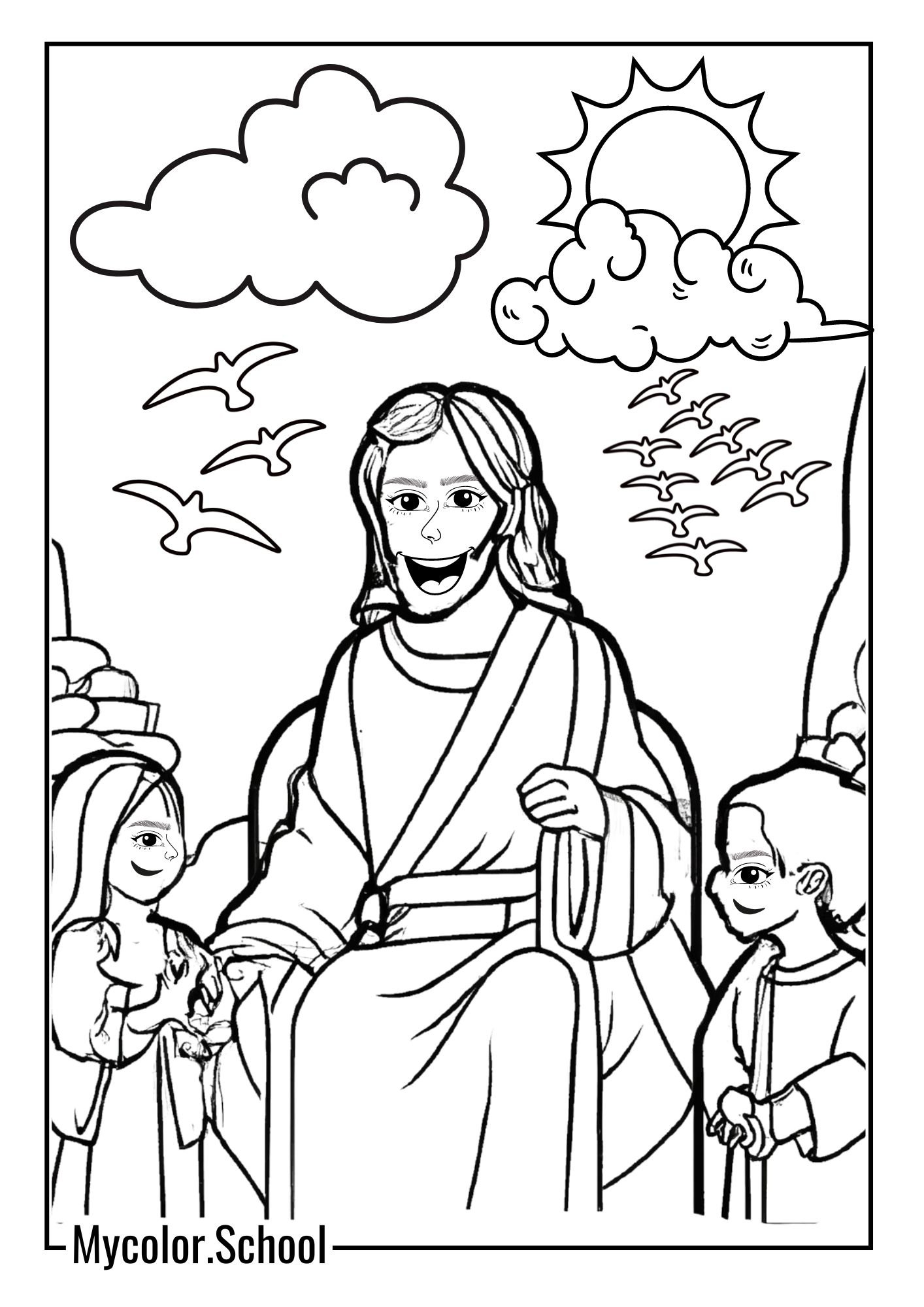 Jesus Coloring Pages BELOVED JESUS