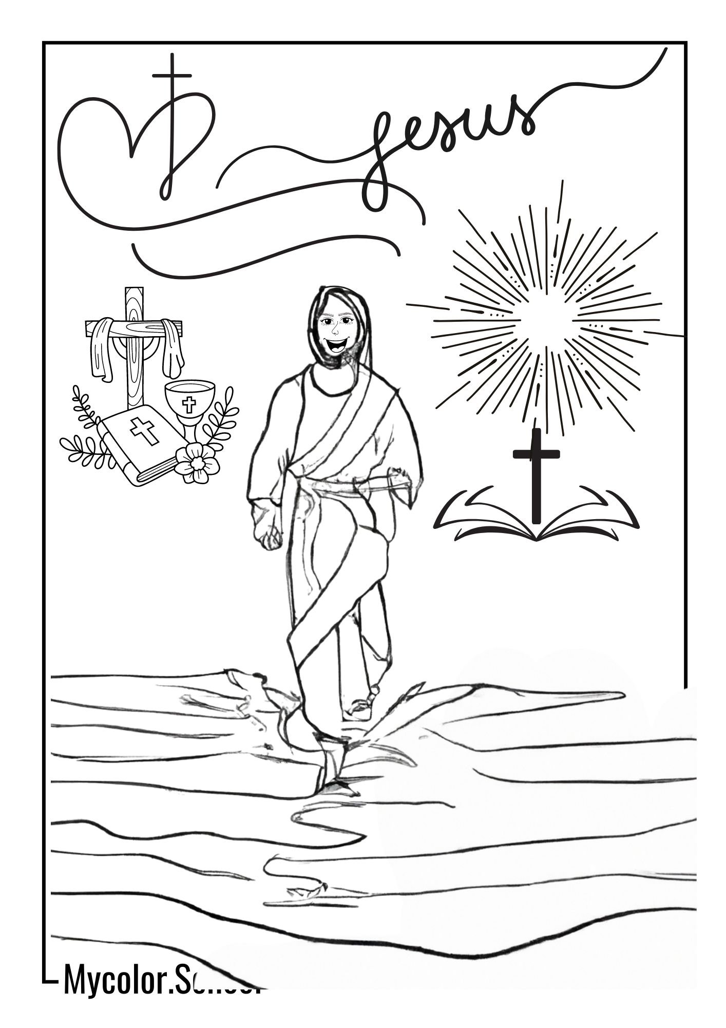 Jesus Coloring Pages WORTHY JESUS