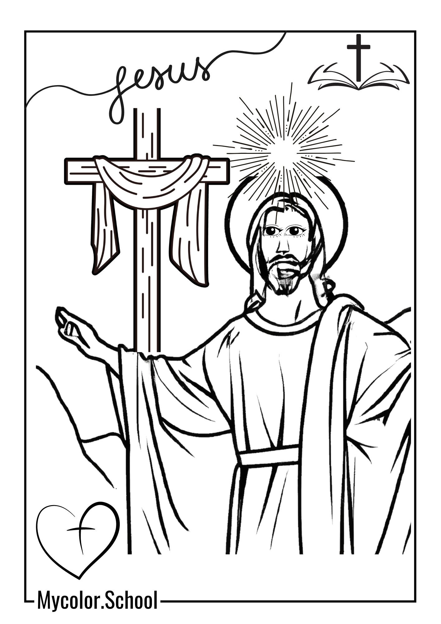 Jesus Coloring Pages Praised God
