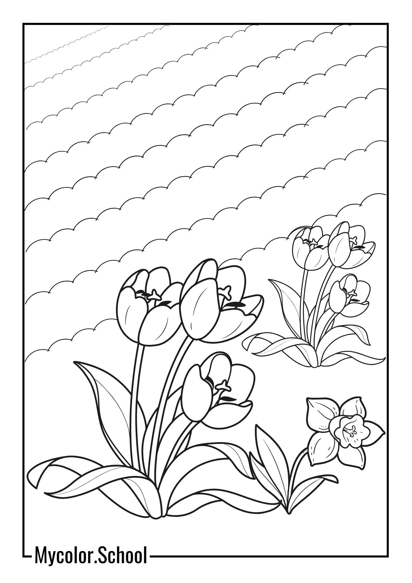 Kid Coloring Pages beautiful flower
