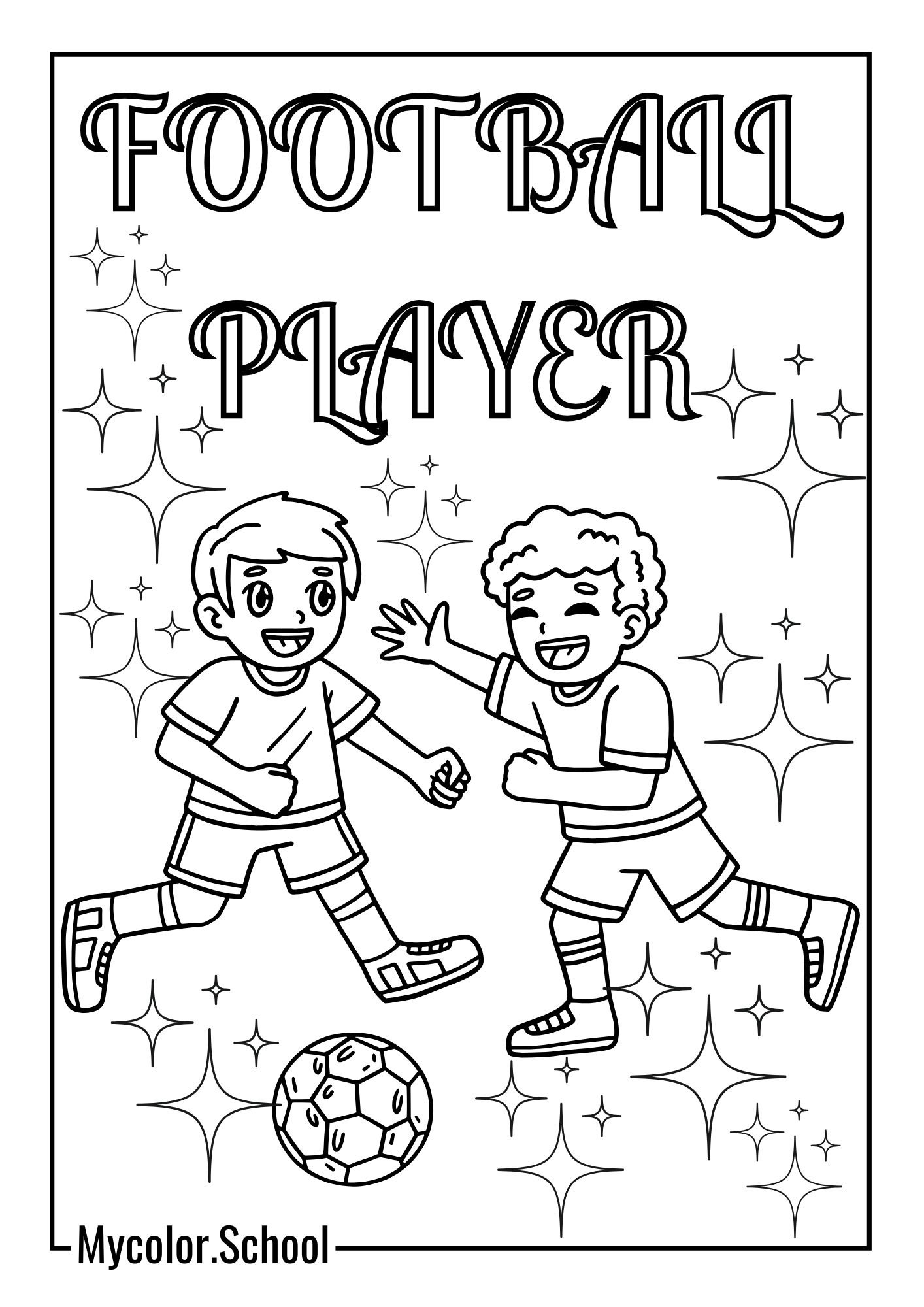 Kid Coloring Pages sporty friend