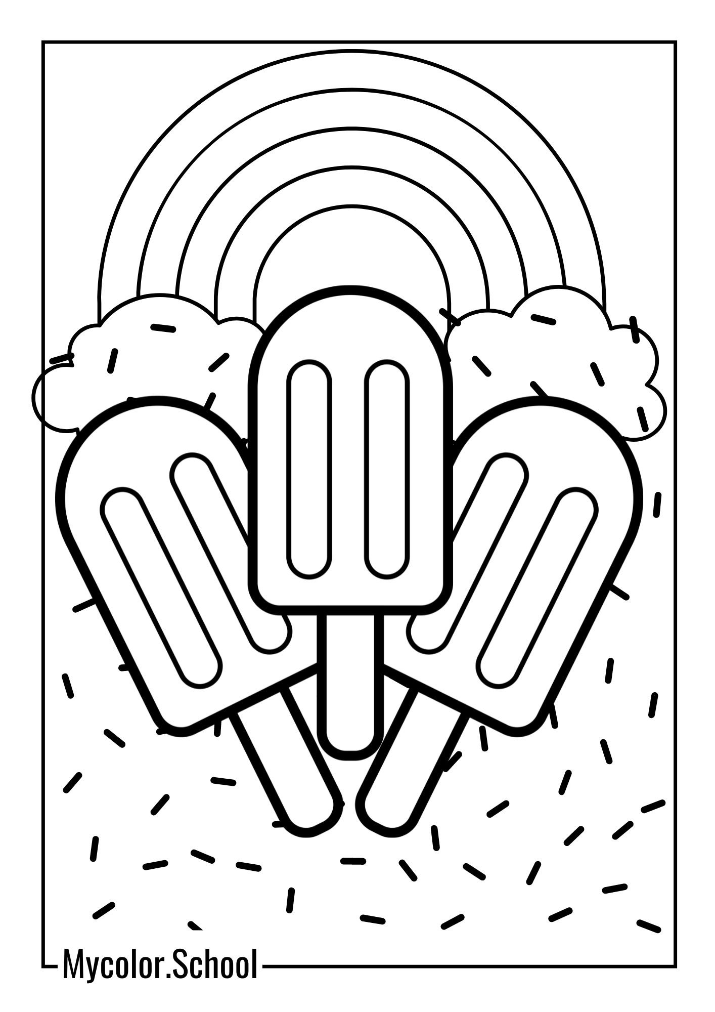 Kindergarten Coloring Pages yummy dessert