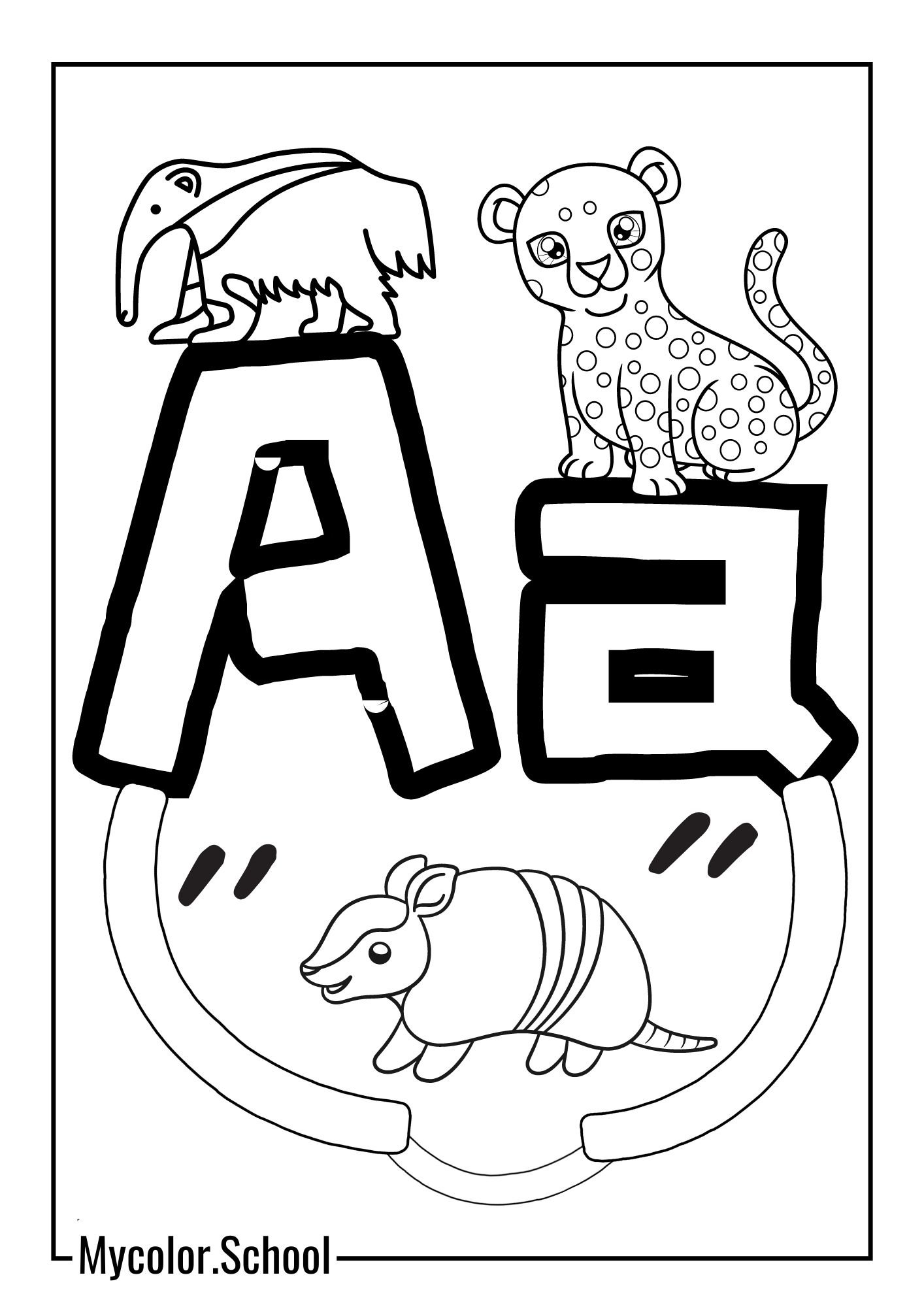 Letter A Coloring Pages animal kingdom once again