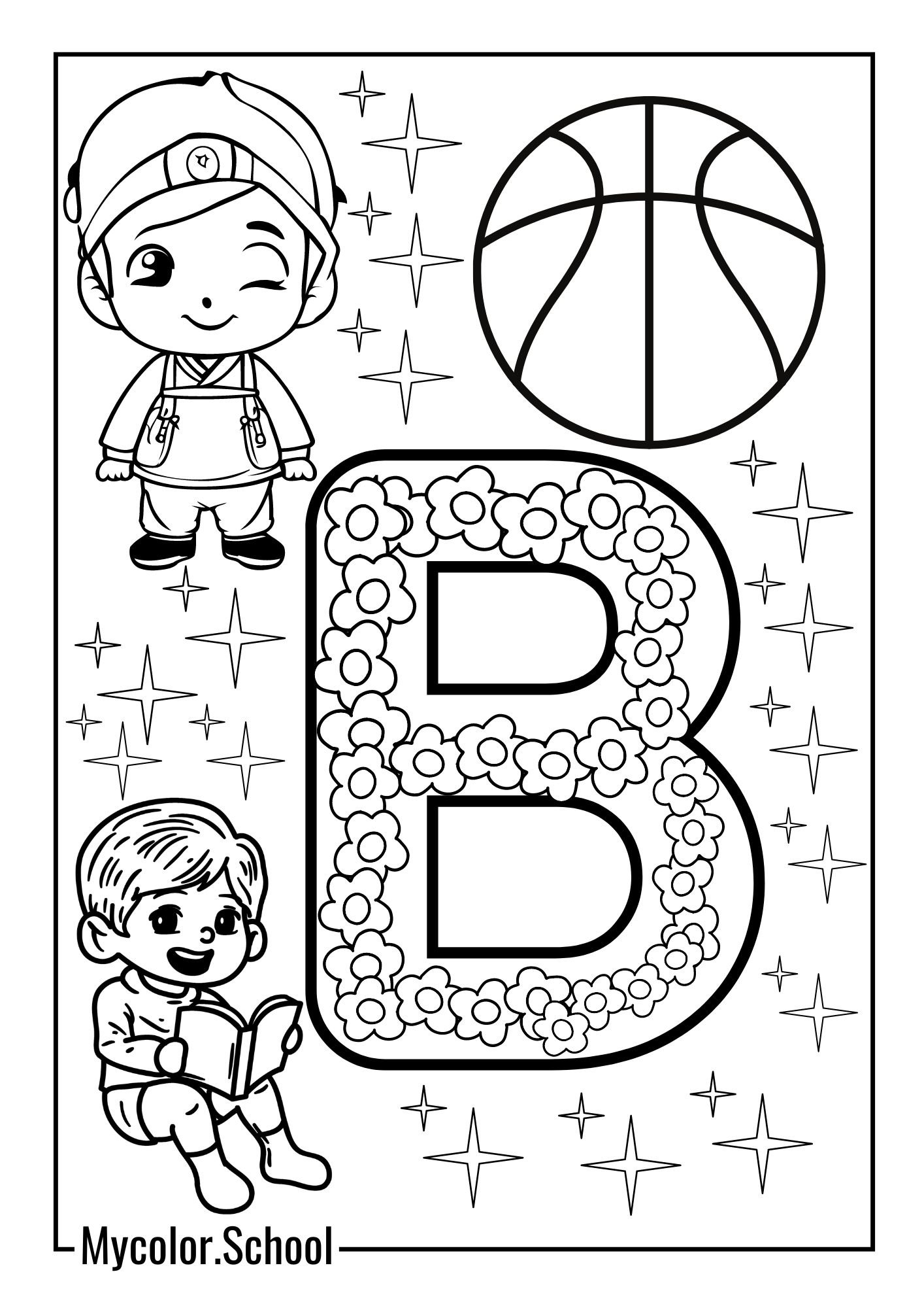 Letter Coloring Pages Letter B