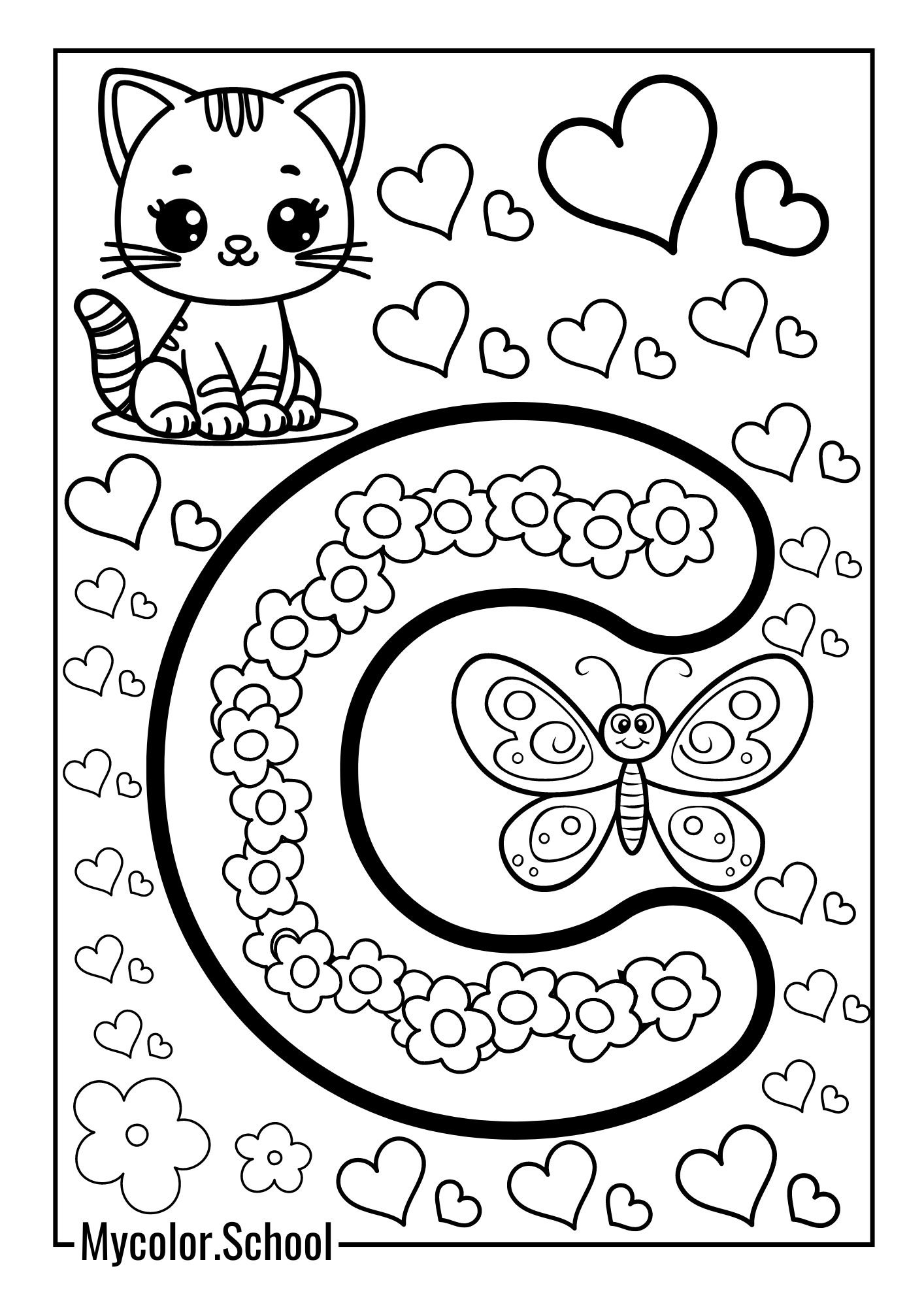 Letter Coloring Pages Letter C