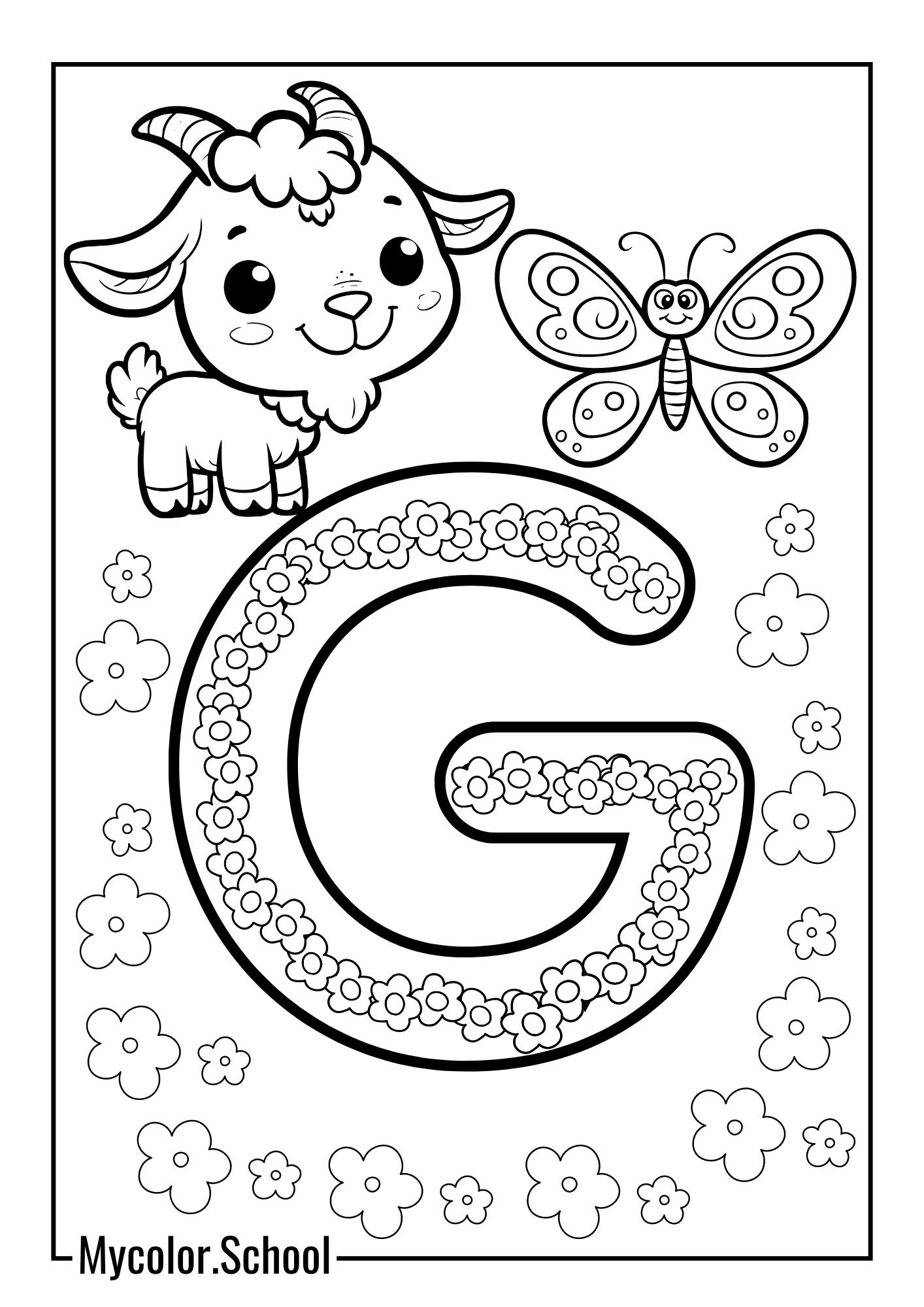 Letter Coloring Pages Letter G