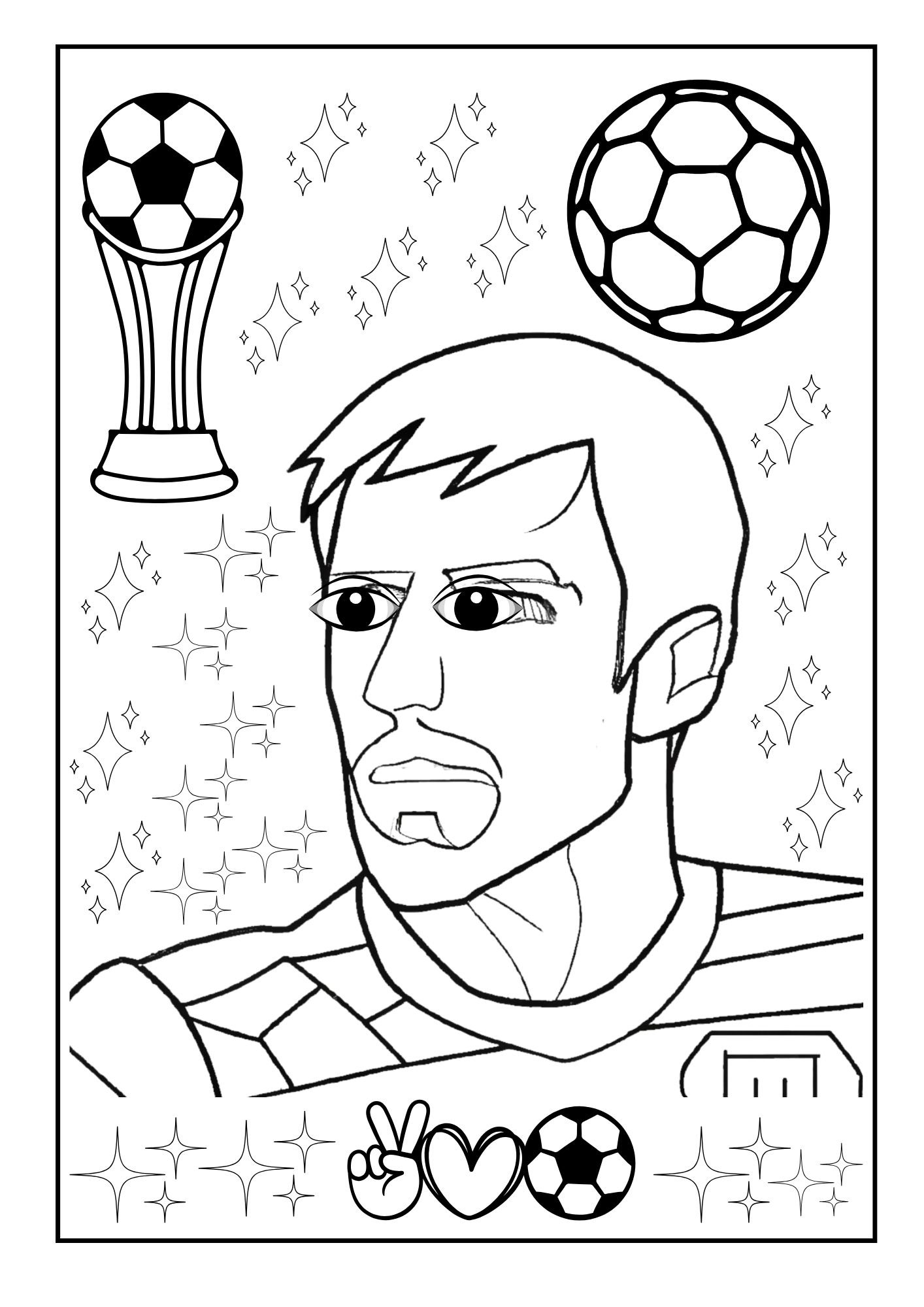 Messi Coloring Pages The Smiling Superstar