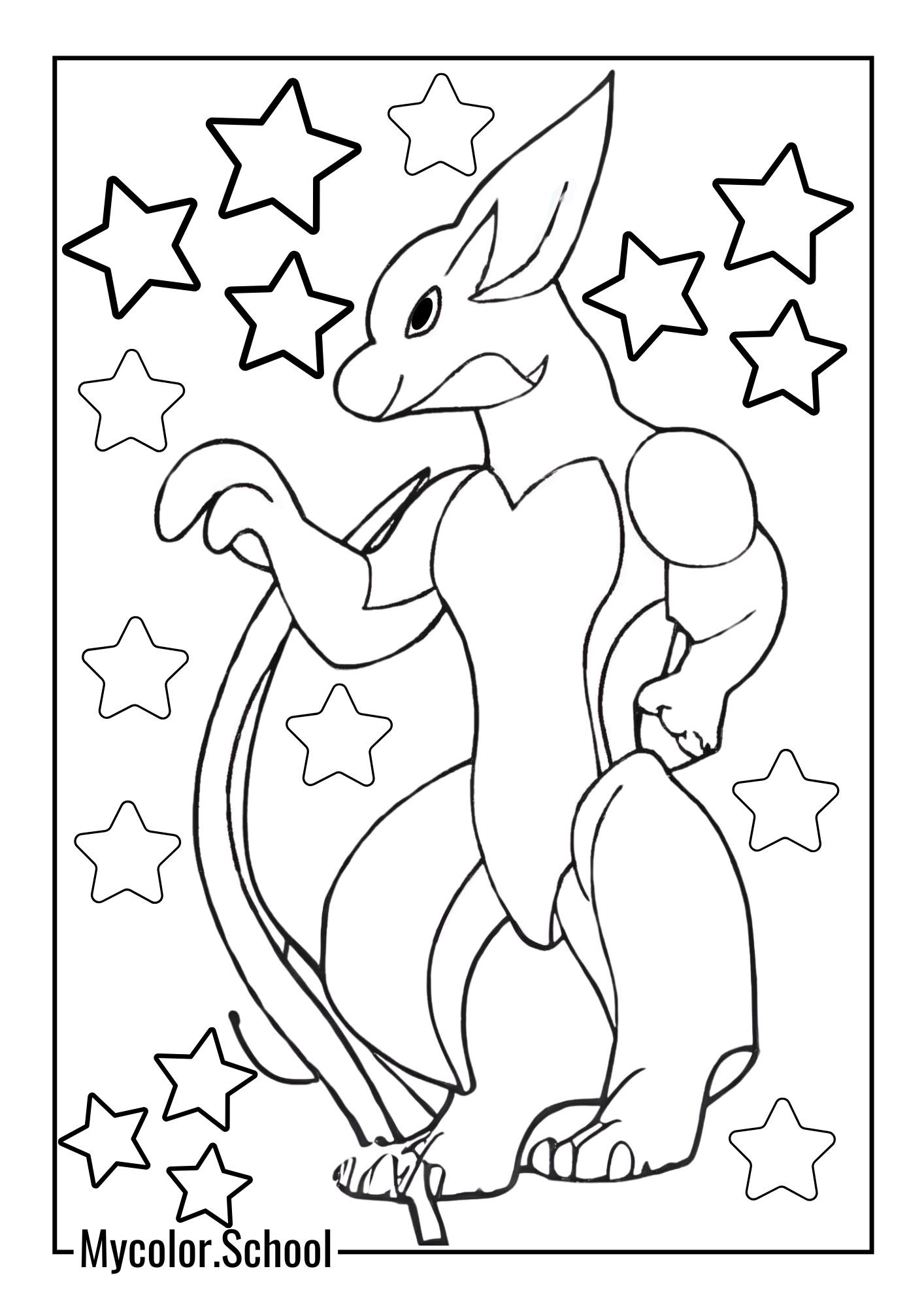 Mewtwo Coloring Pages cute one