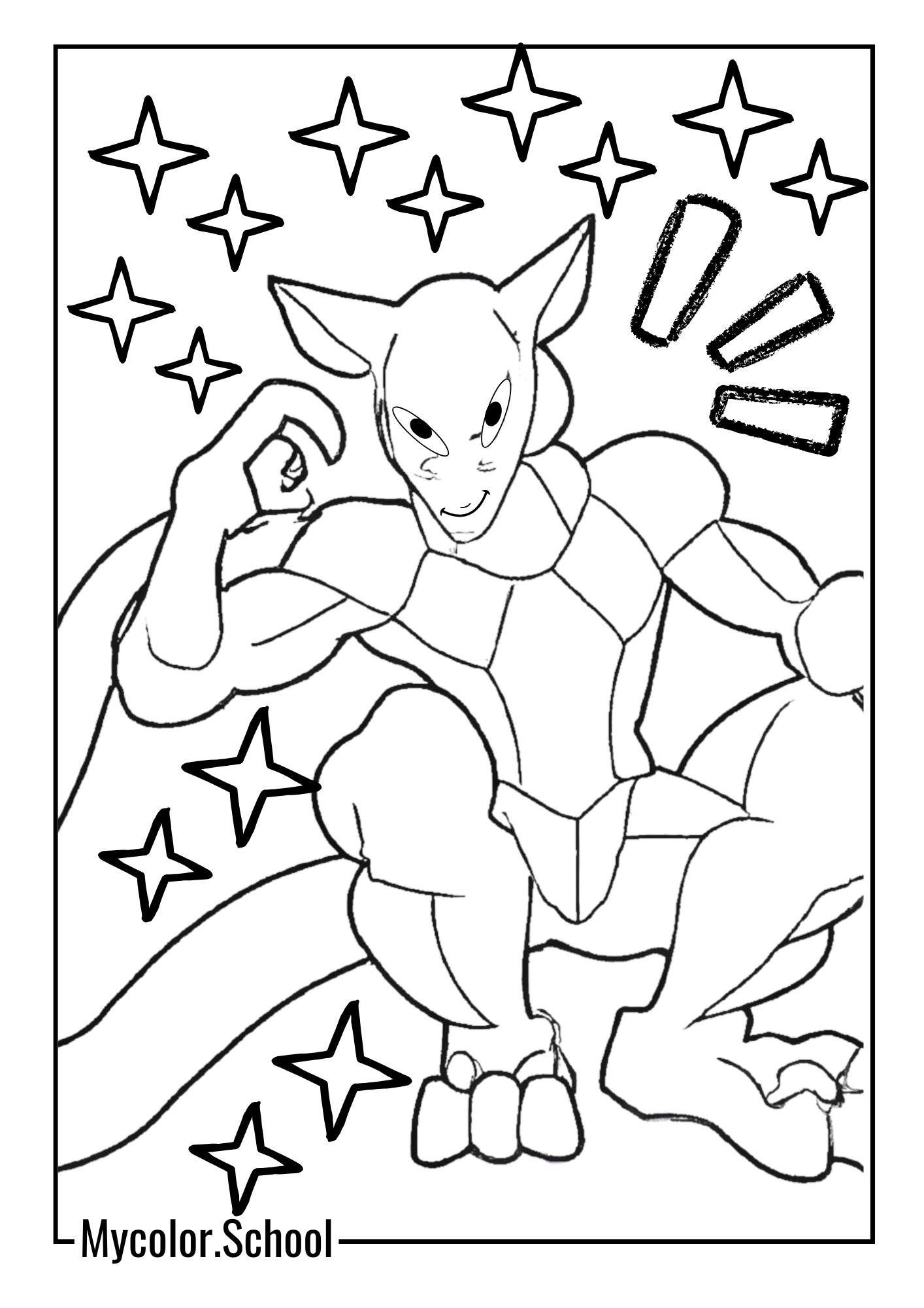 Mewtwo Coloring Pages brave one