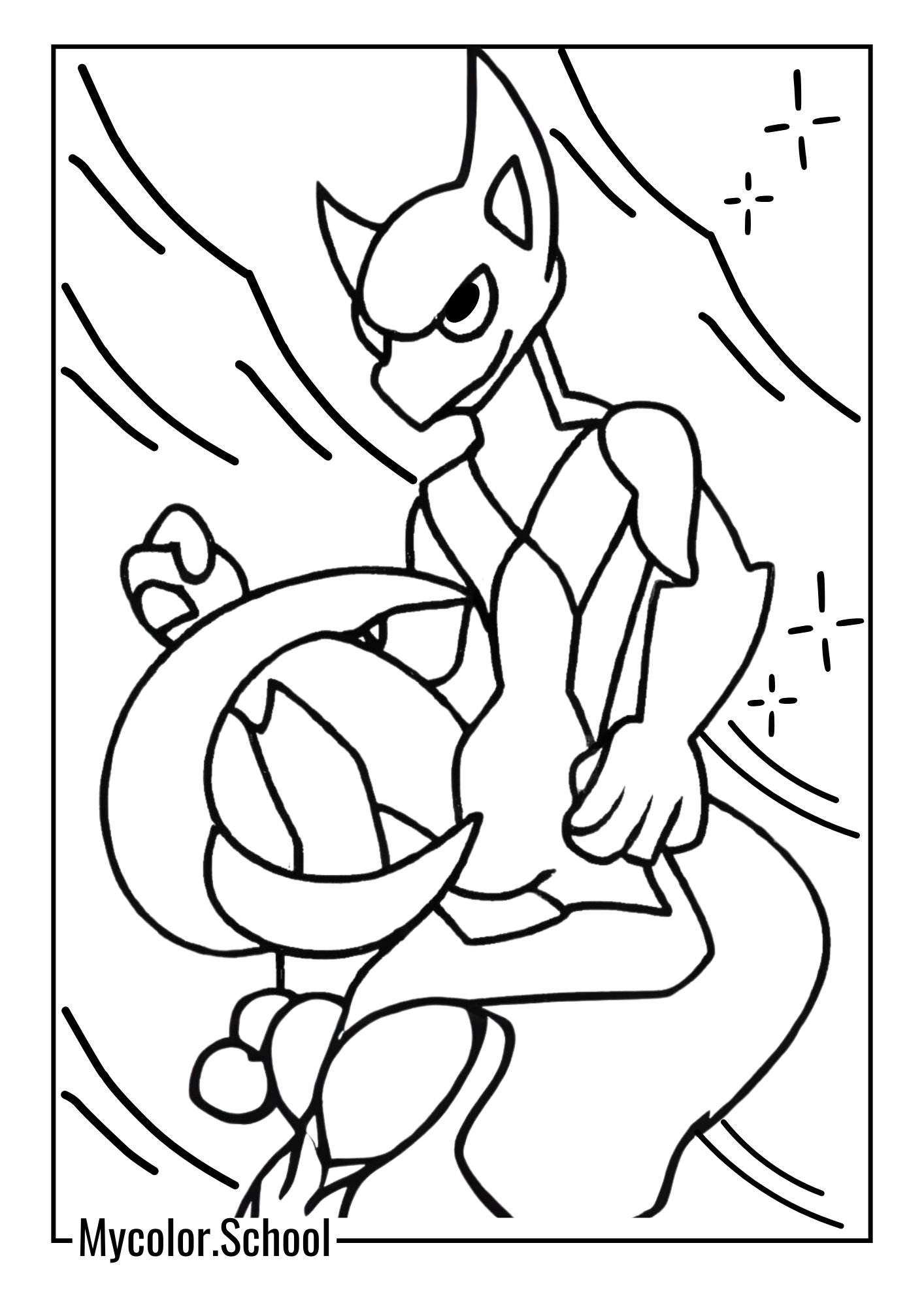 Mewtwo Coloring Pages adorable one