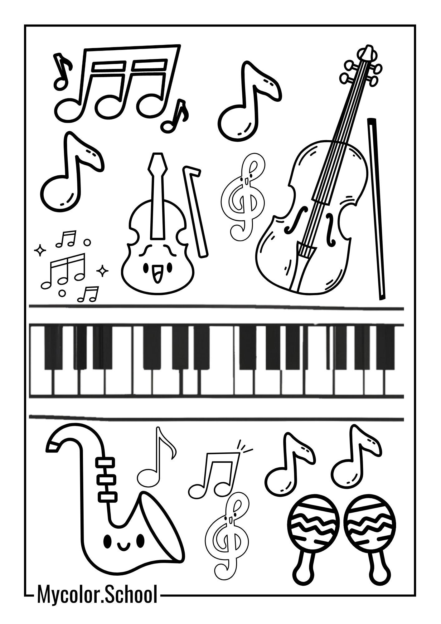 Music Coloring Pages Music