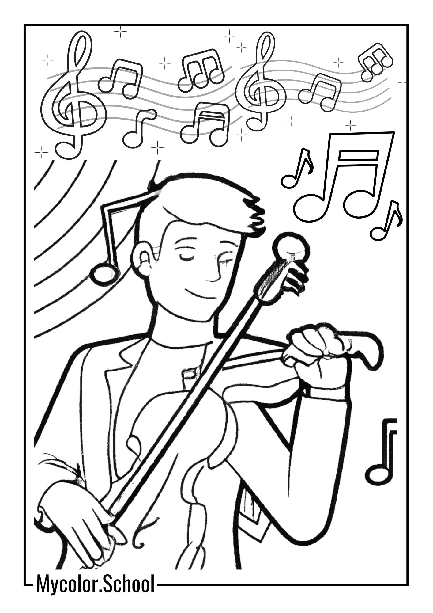 Music Coloring Pages Violine