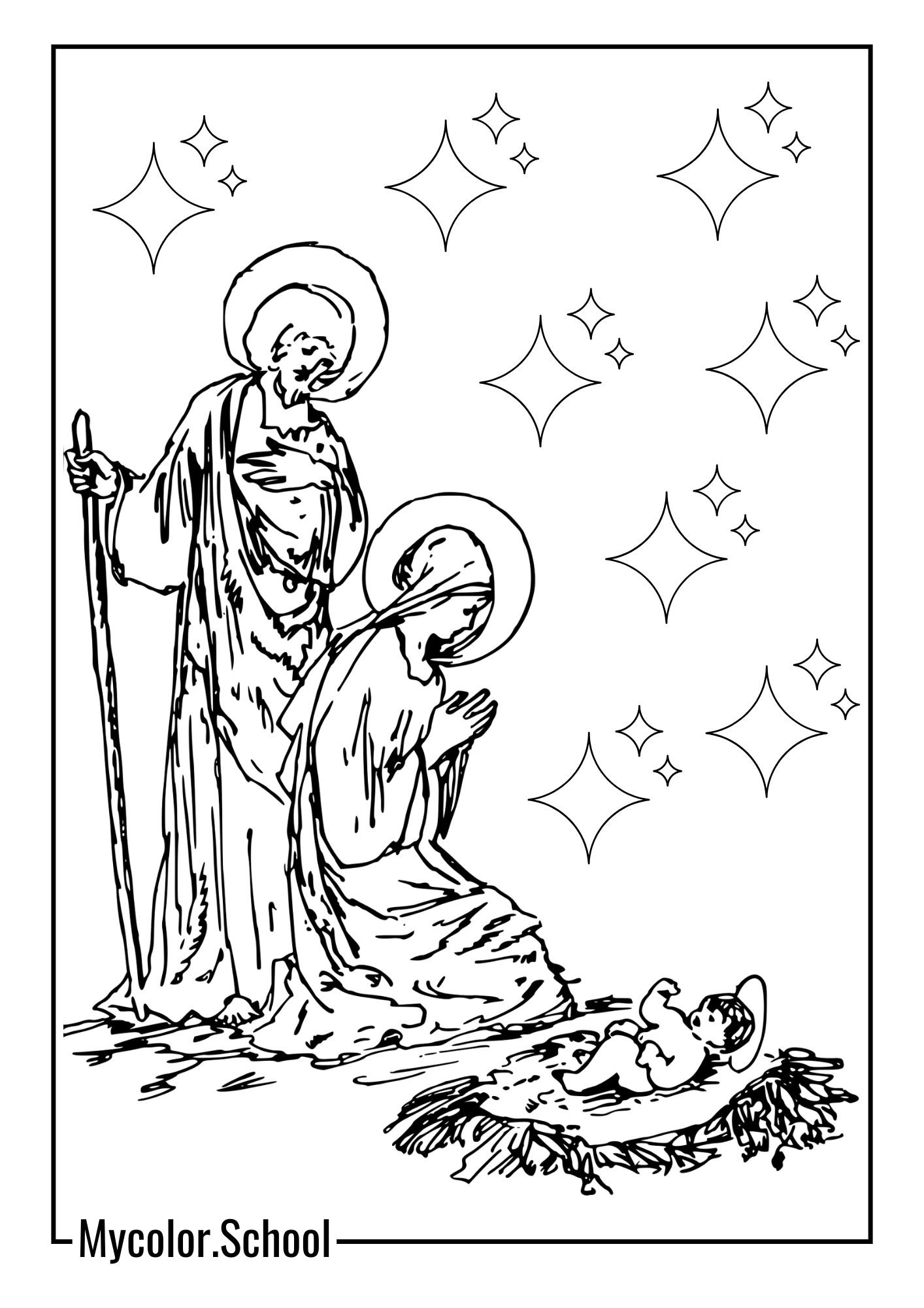 Nativity Coloring Pages joyful one