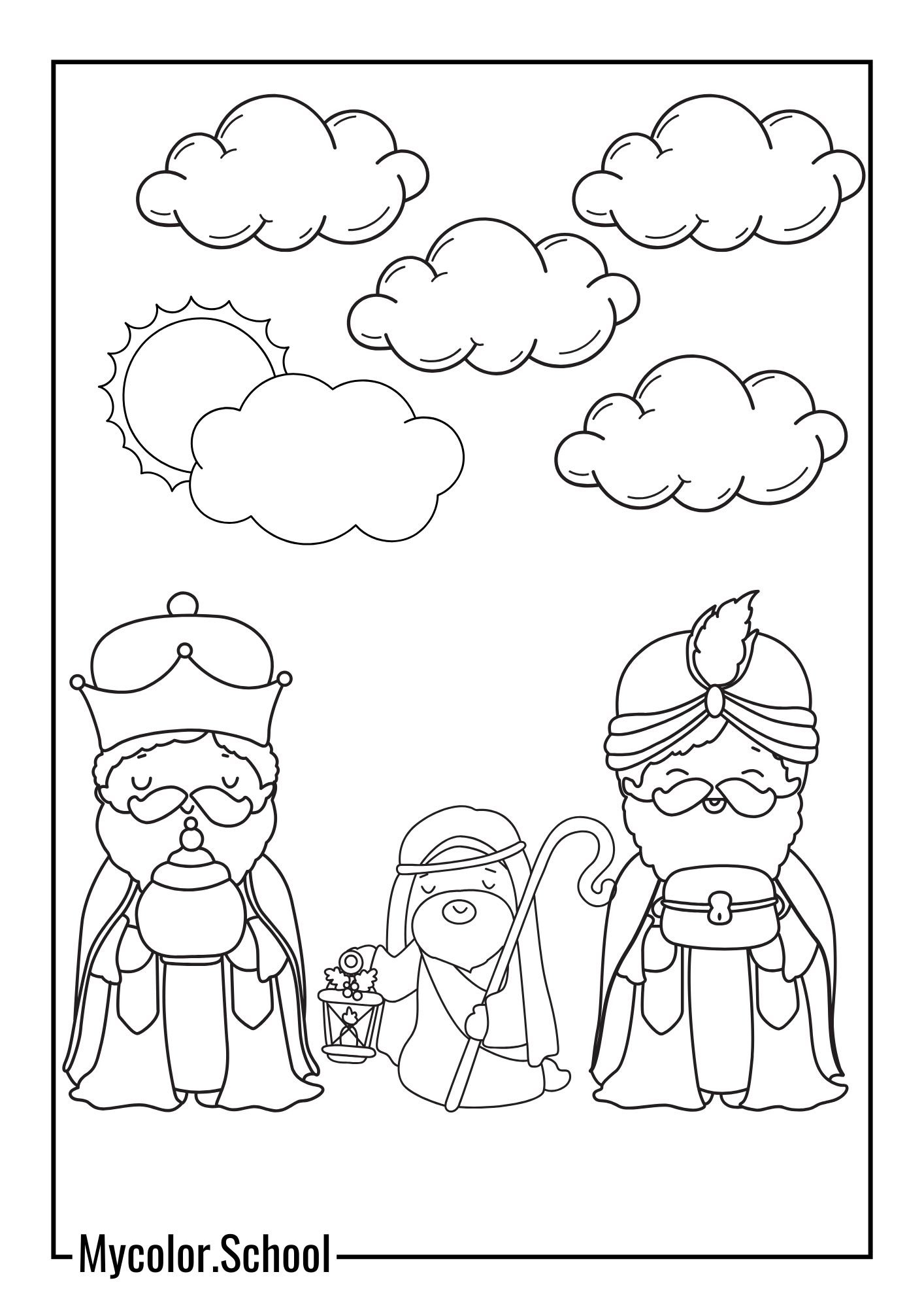 Nativity Coloring Pages cute one