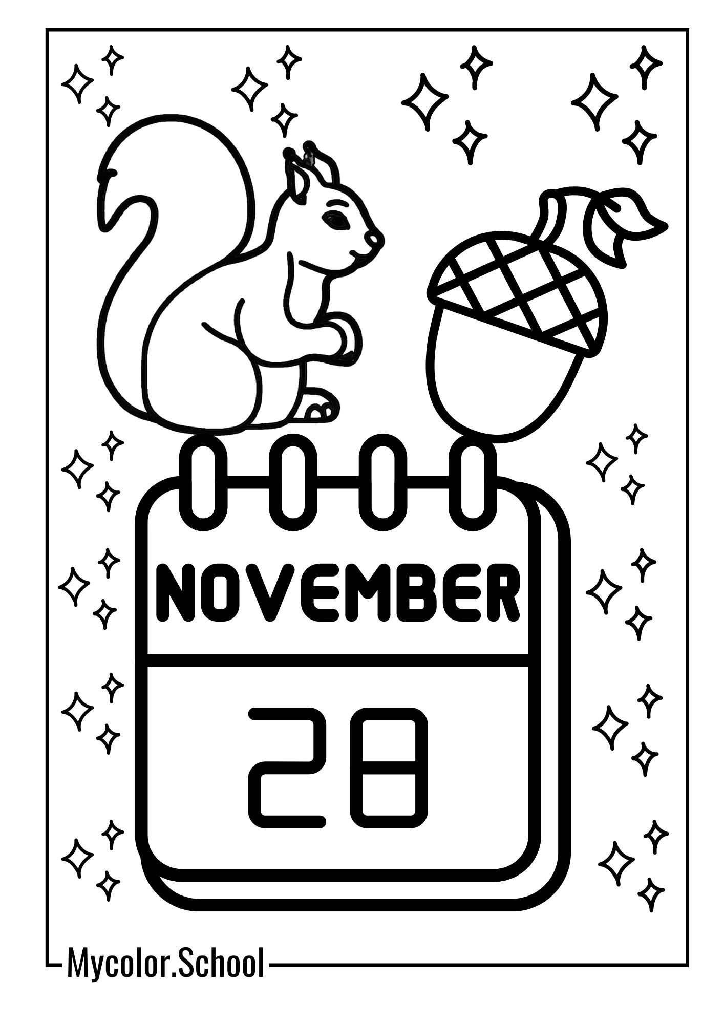 November Coloring Pages November